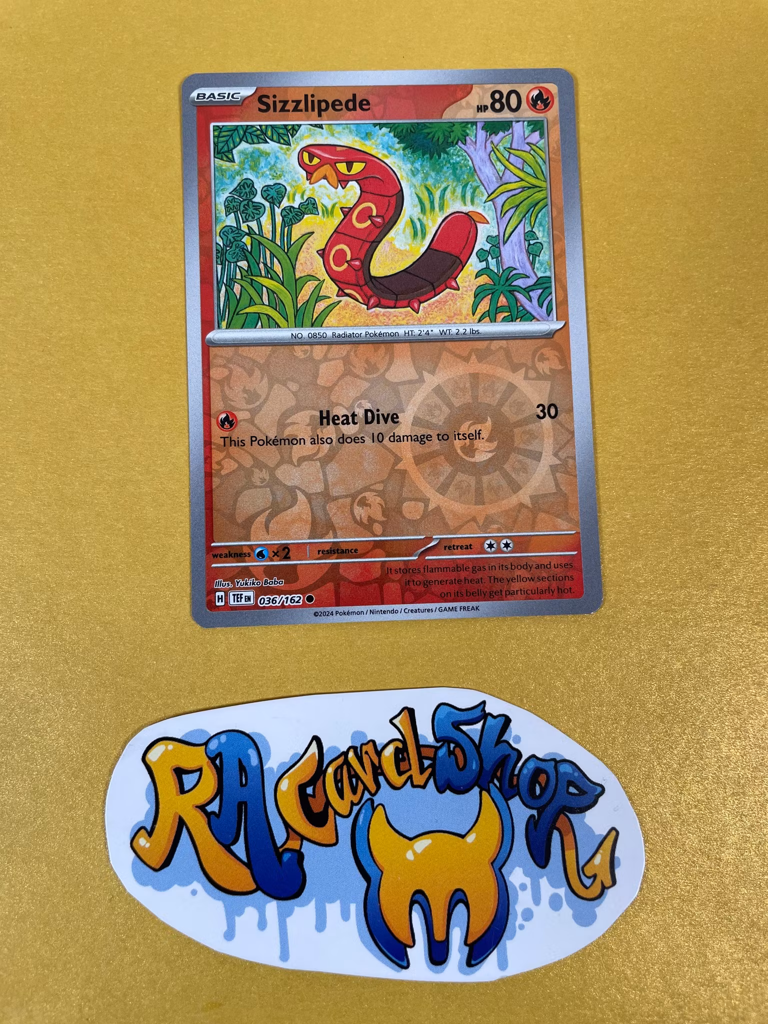 Sizzlipede Reverse Holo Common 036/162 Temporal Forces Pokemon