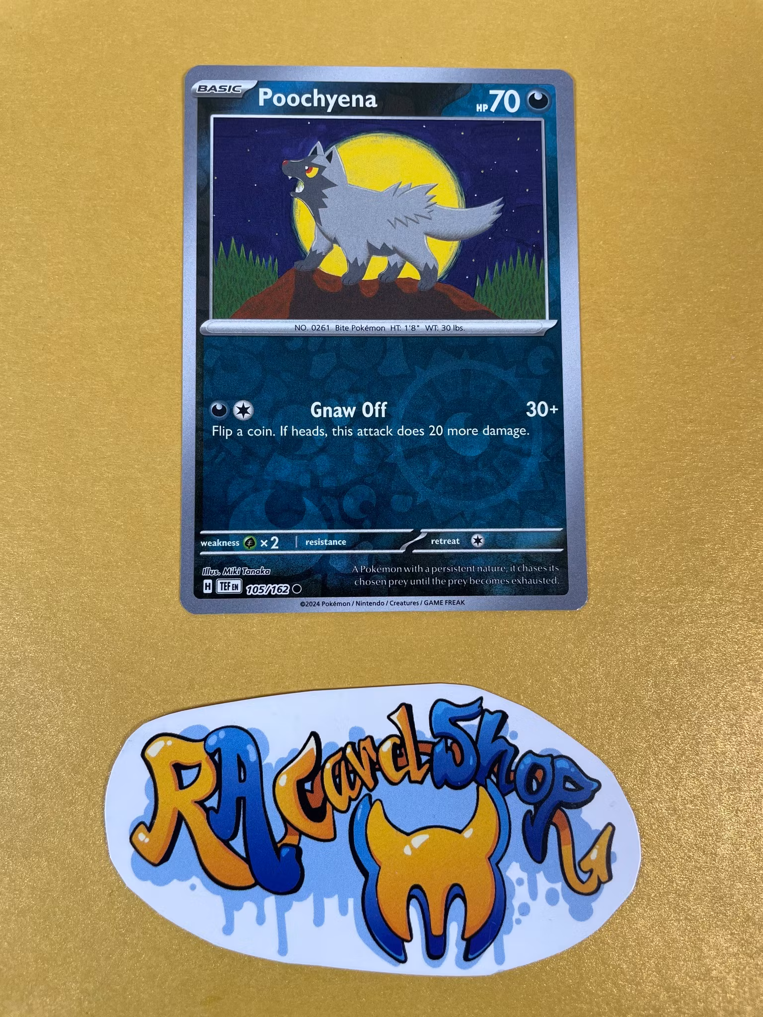 Poochyena Reverse Holo Common 105/162 Temporal Forces Pokemon