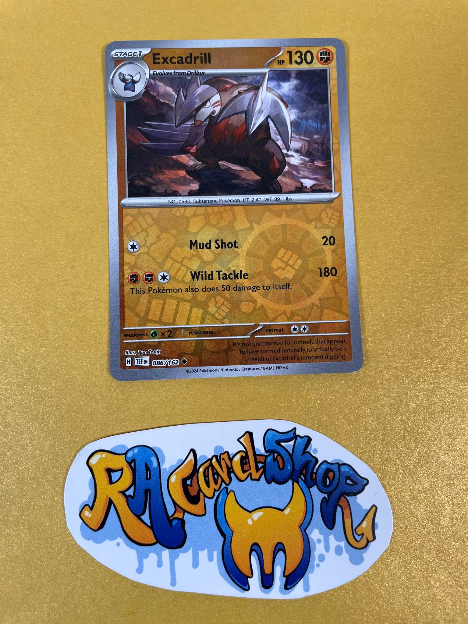 Excadrill Reverse Holo Uncommon 086/162 Temporal Forces Pokemon