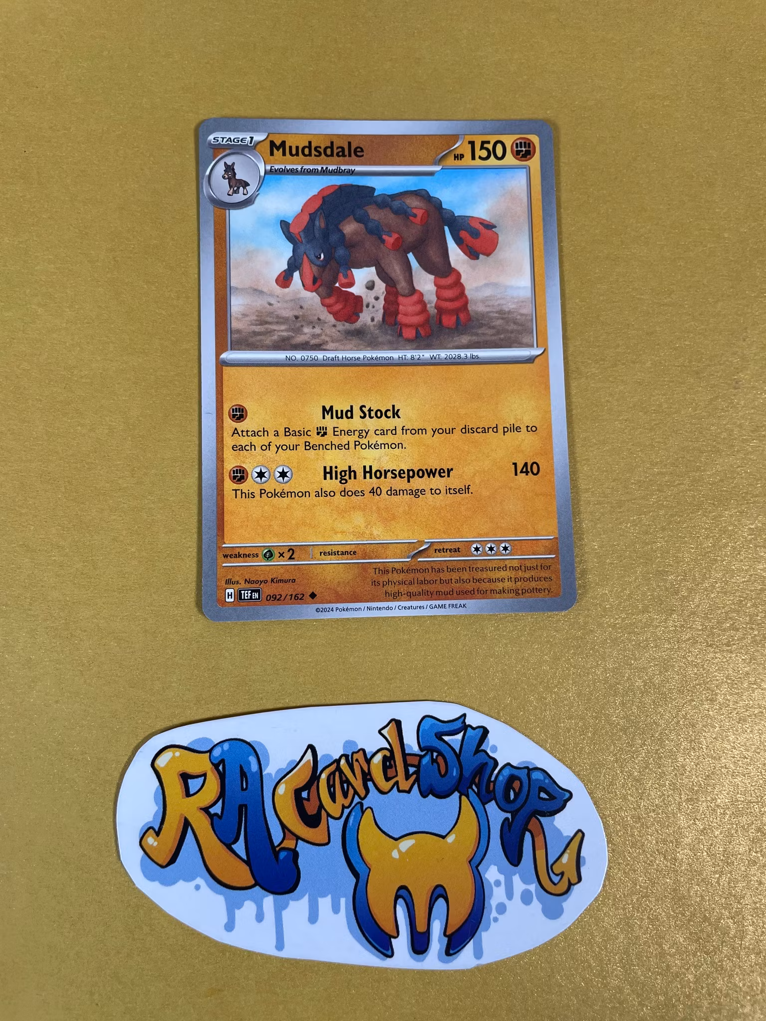 Mudsdale Uncommon 092/162 Temporal Forces Pokemon