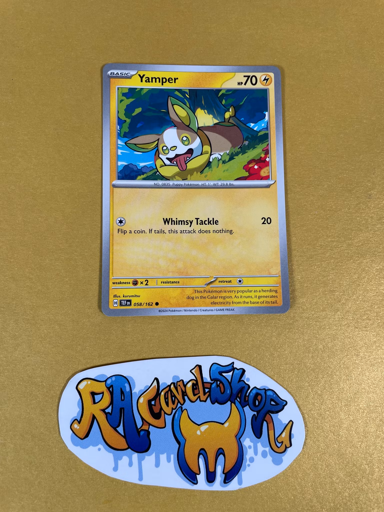 Yamper Common 058/162 Temporal Forces Pokemon