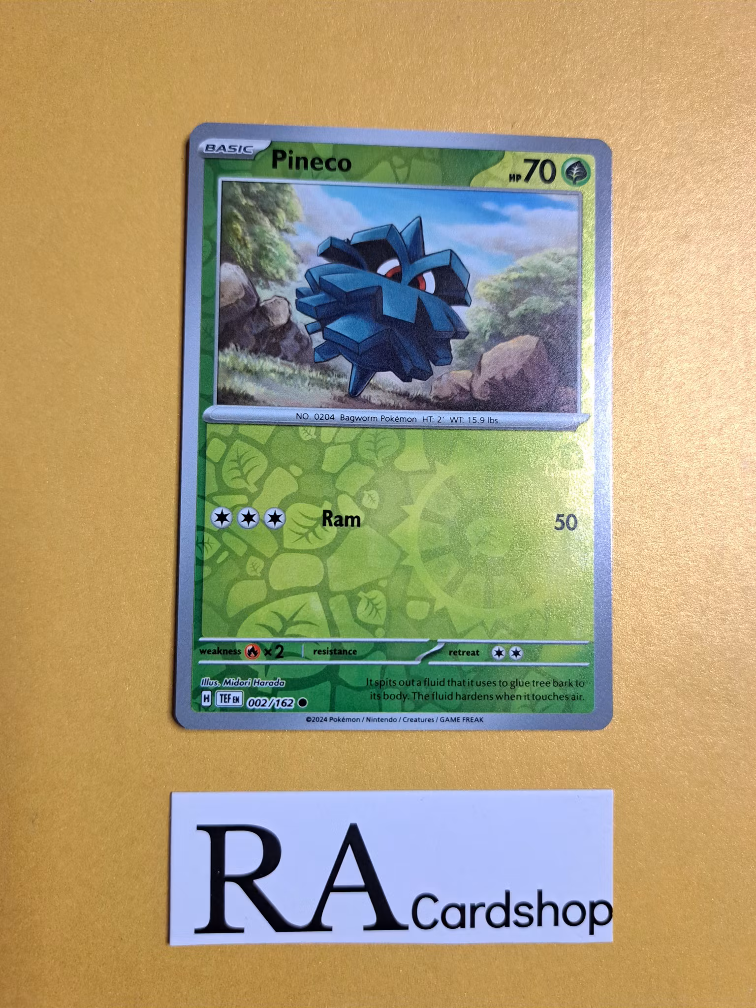 Pineco Reverse Holo Common 002/162 Temporal Forces Pokemon