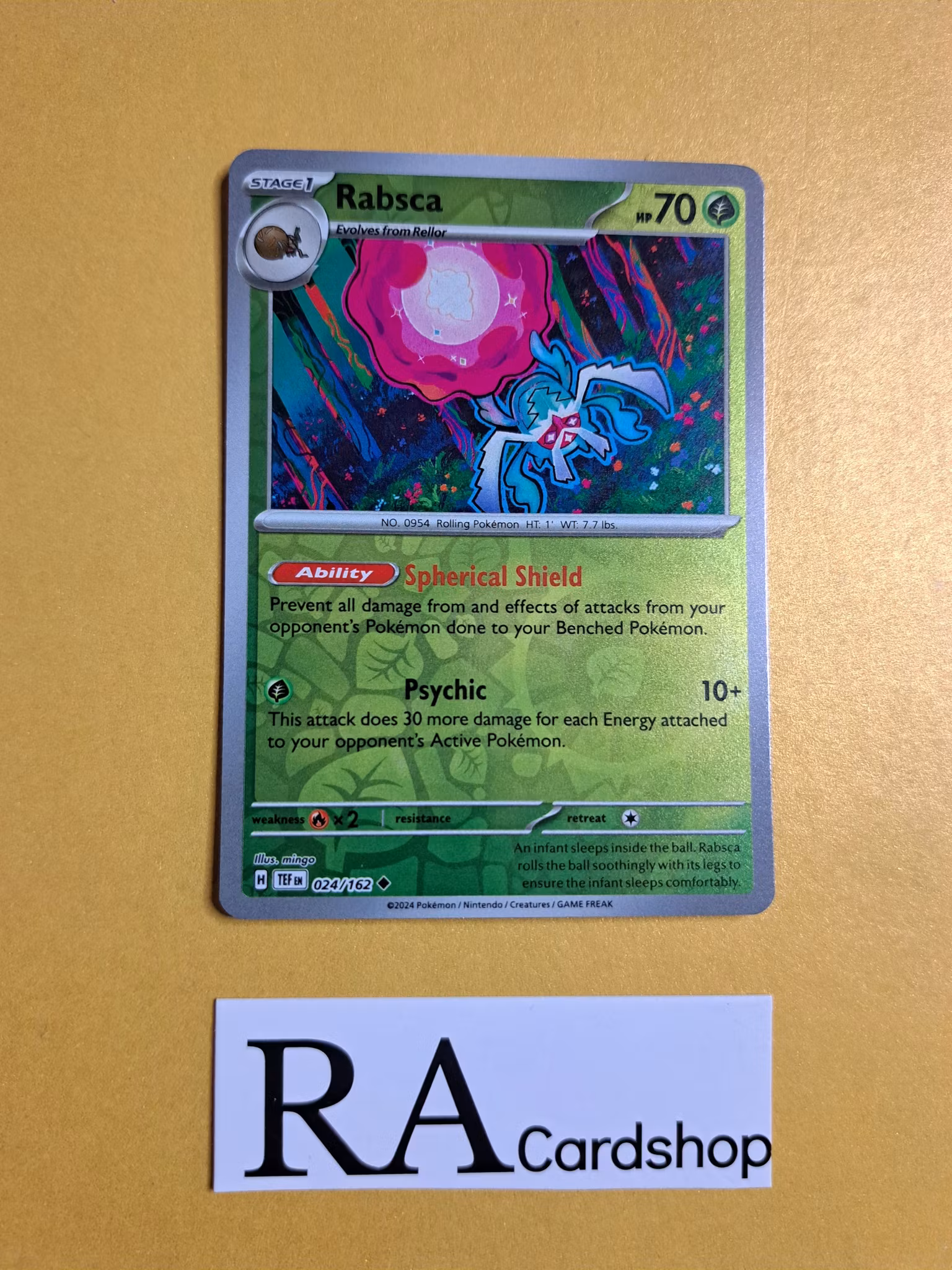 Rabsca Reverse Holo Uncommon 024/162 Temporal Forces Pokemon