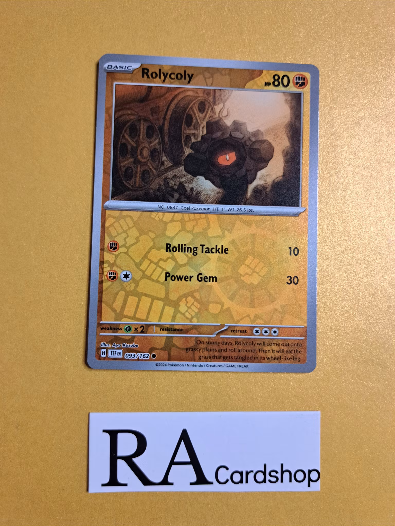 Rolycoly Reverse Holo Common 093/162 Temporal Forces Pokemon