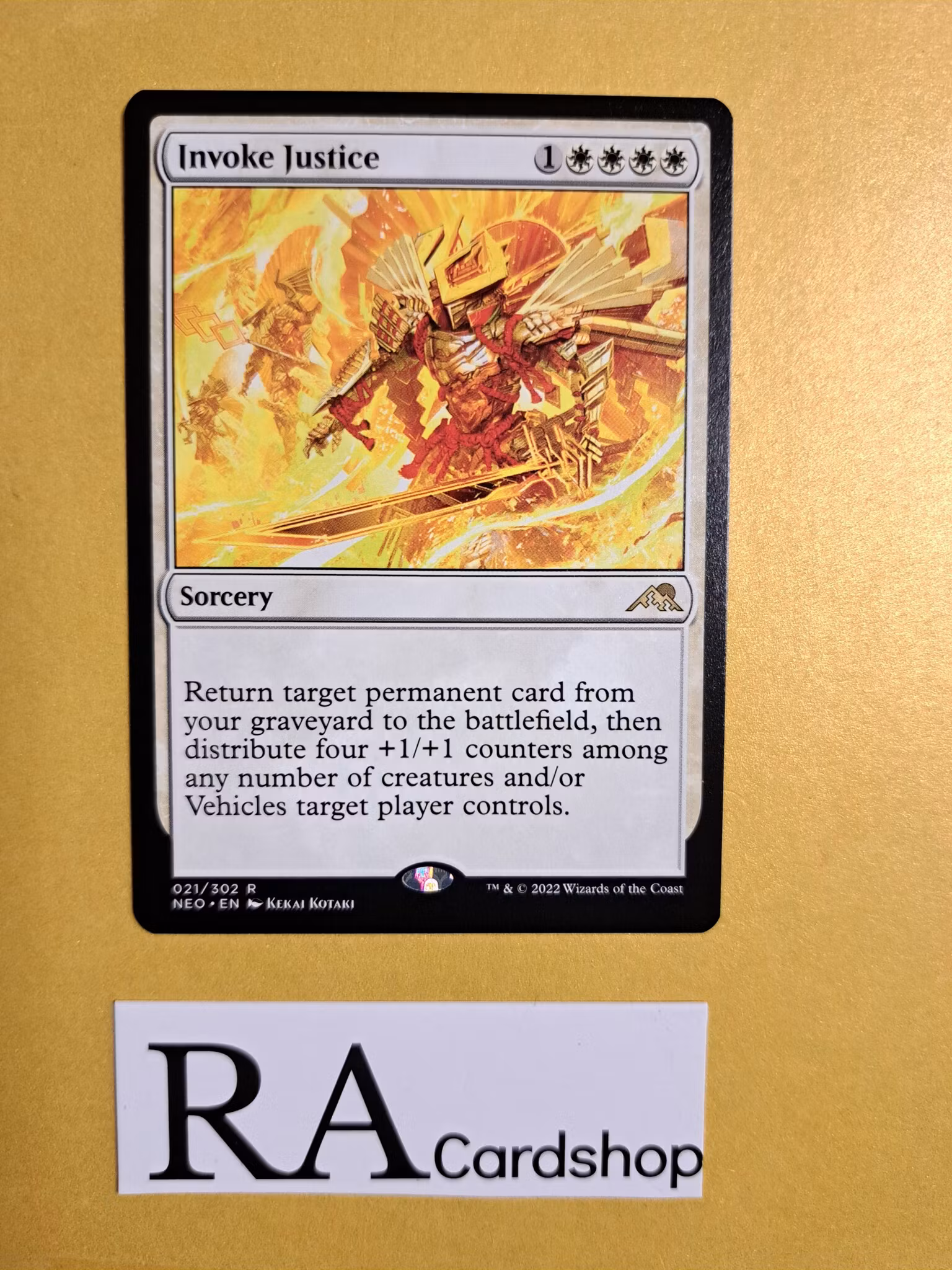 Invoke Justice Rare 021/302 Kamigawa: Neon Dynasty (NEO) Magic the Gathering