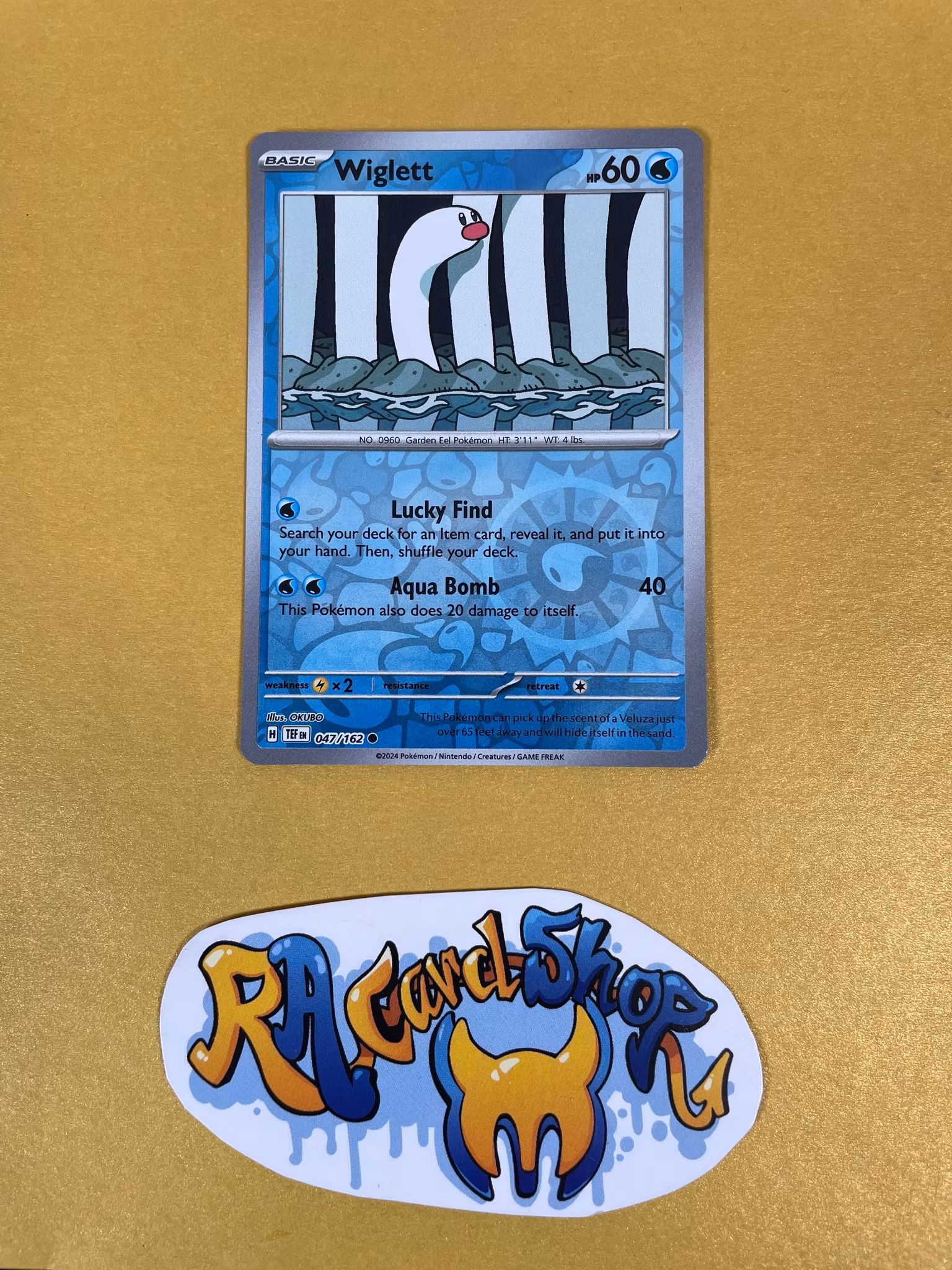 Wiglett Reverse Holo Common 047/162 Temporal Forces Pokemon