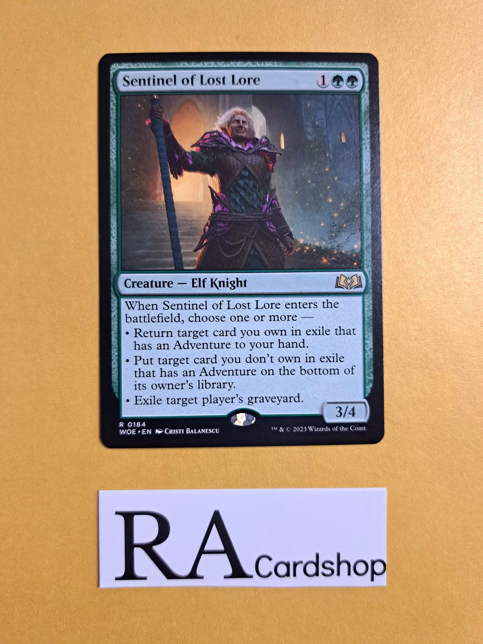 Sentinel of Lost Lore Rare 0184 Wilds of Elderaine (WOE) Magic the Gathering
