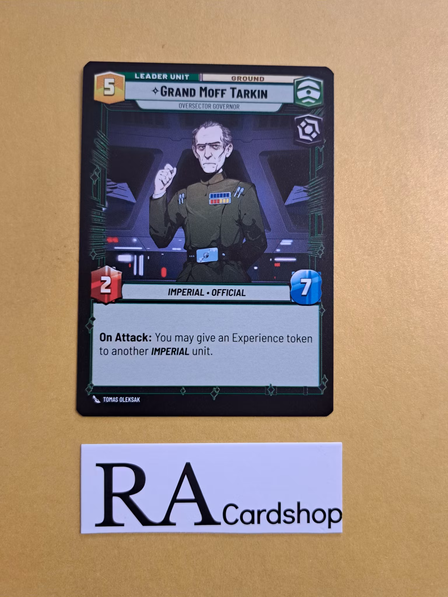 Grand Moff Tarkin, Oversector Governor Common Leader 007/252 Spark of the Rebellion (SOR) Star Wars Unlimited