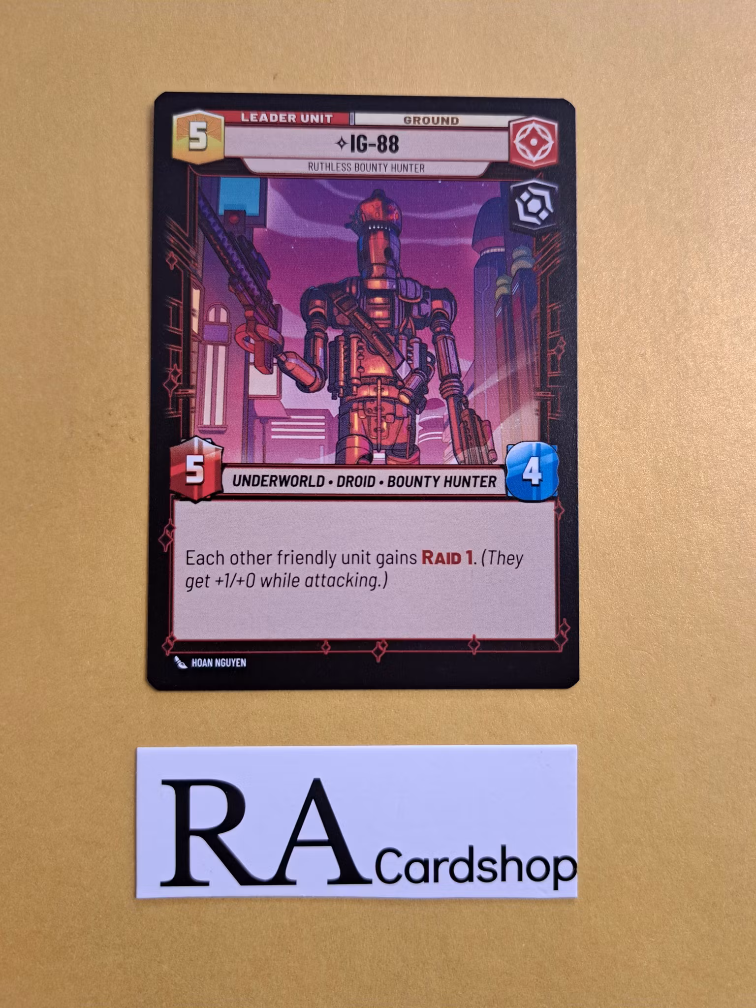 IG-88, Ruthless Bounty Hunter Common Leader 012/252 Spark of the Rebellion (SOR) Star Wars Unlimited