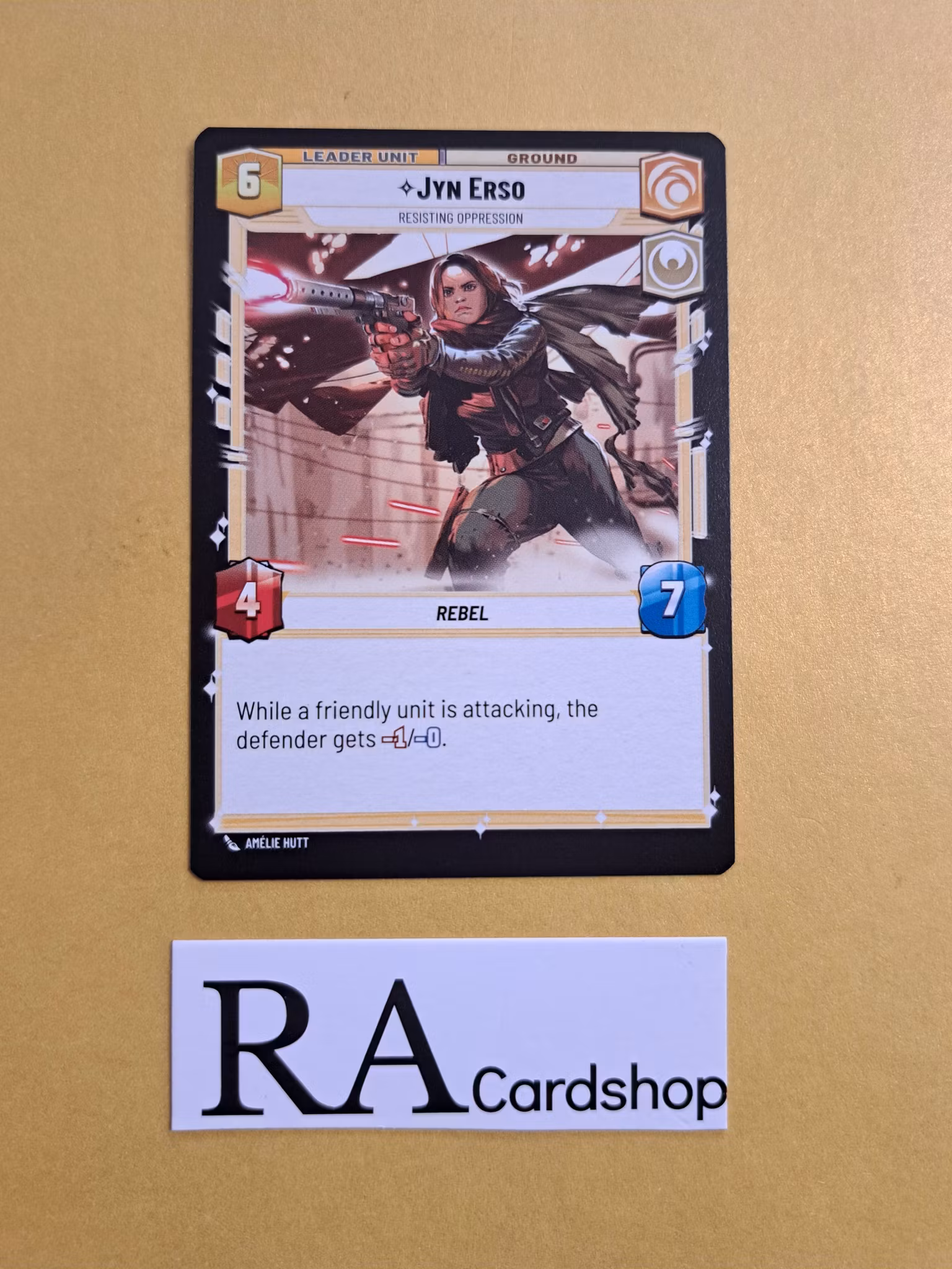 Jyn Erso, Resisting Oppression Common Leader 018/252 Spark of the Rebellion (SOR) Star Wars Unlimited