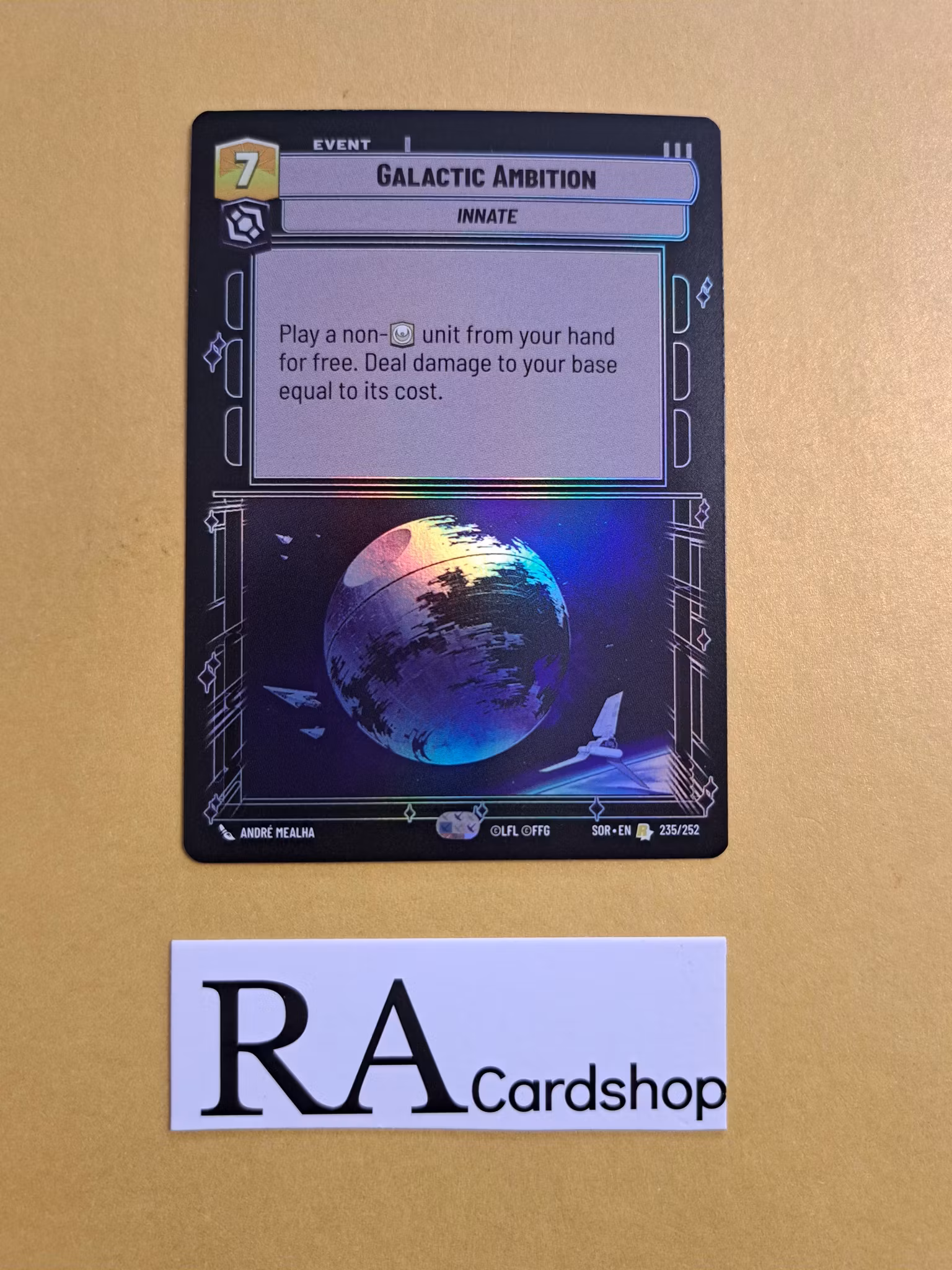 Galactic Ambition Rare Foil 235/252 Spark of the Rebellion (SOR) Star Wars Unlimited