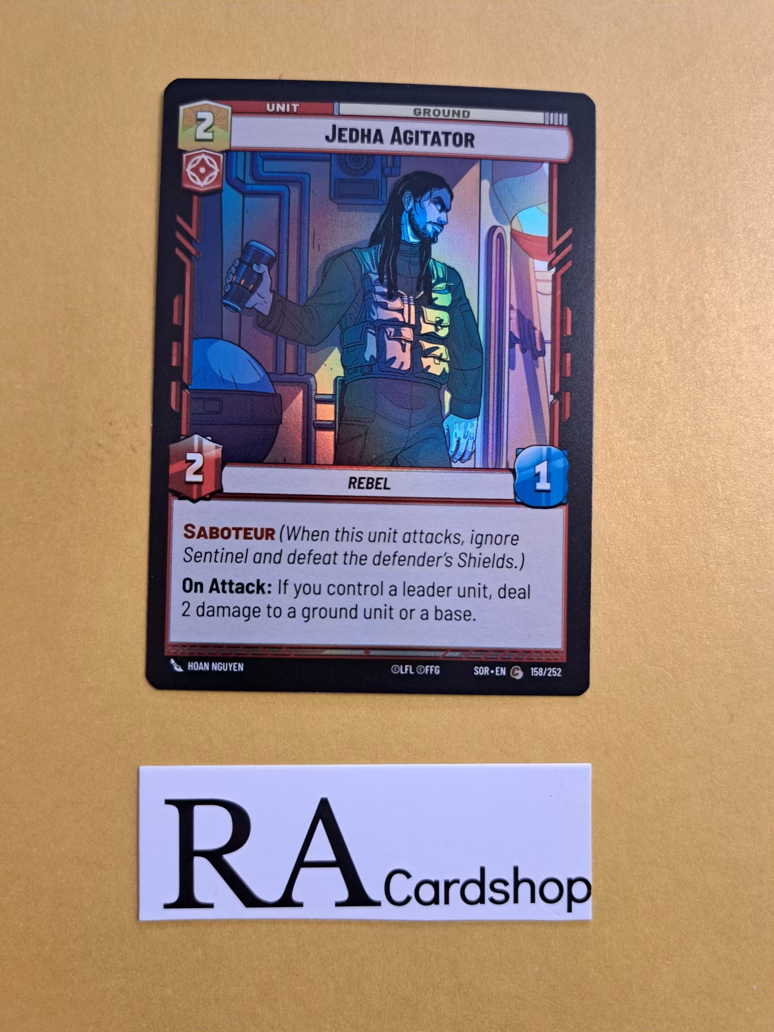 Jedha Agitator Common Foil 158/252 Spark of the Rebellion (SOR) Star Wars Unlimited