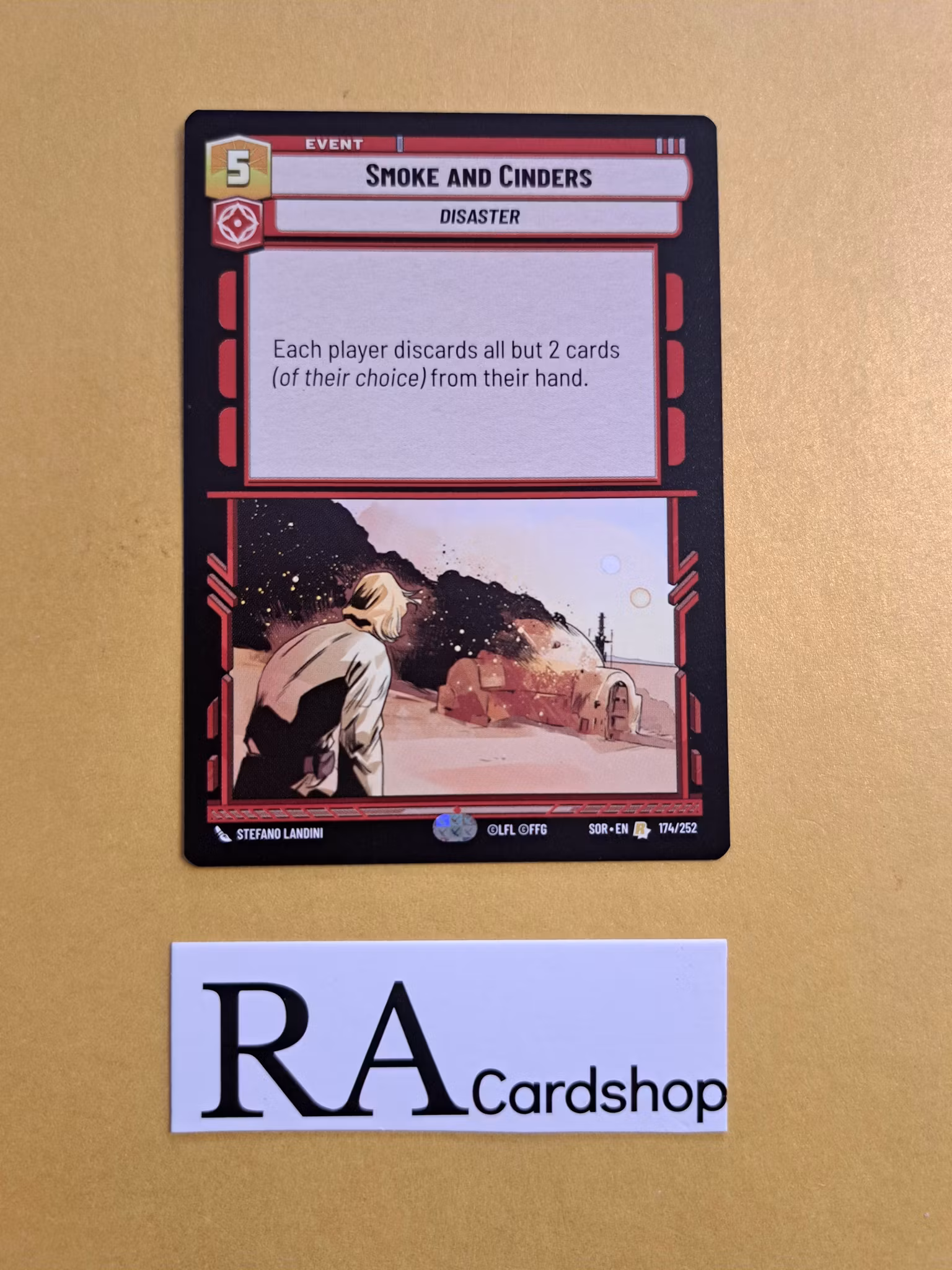 Smoke and Cinders Rare 174/252 Spark of the Rebellion (SOR) Star Wars Unlimited