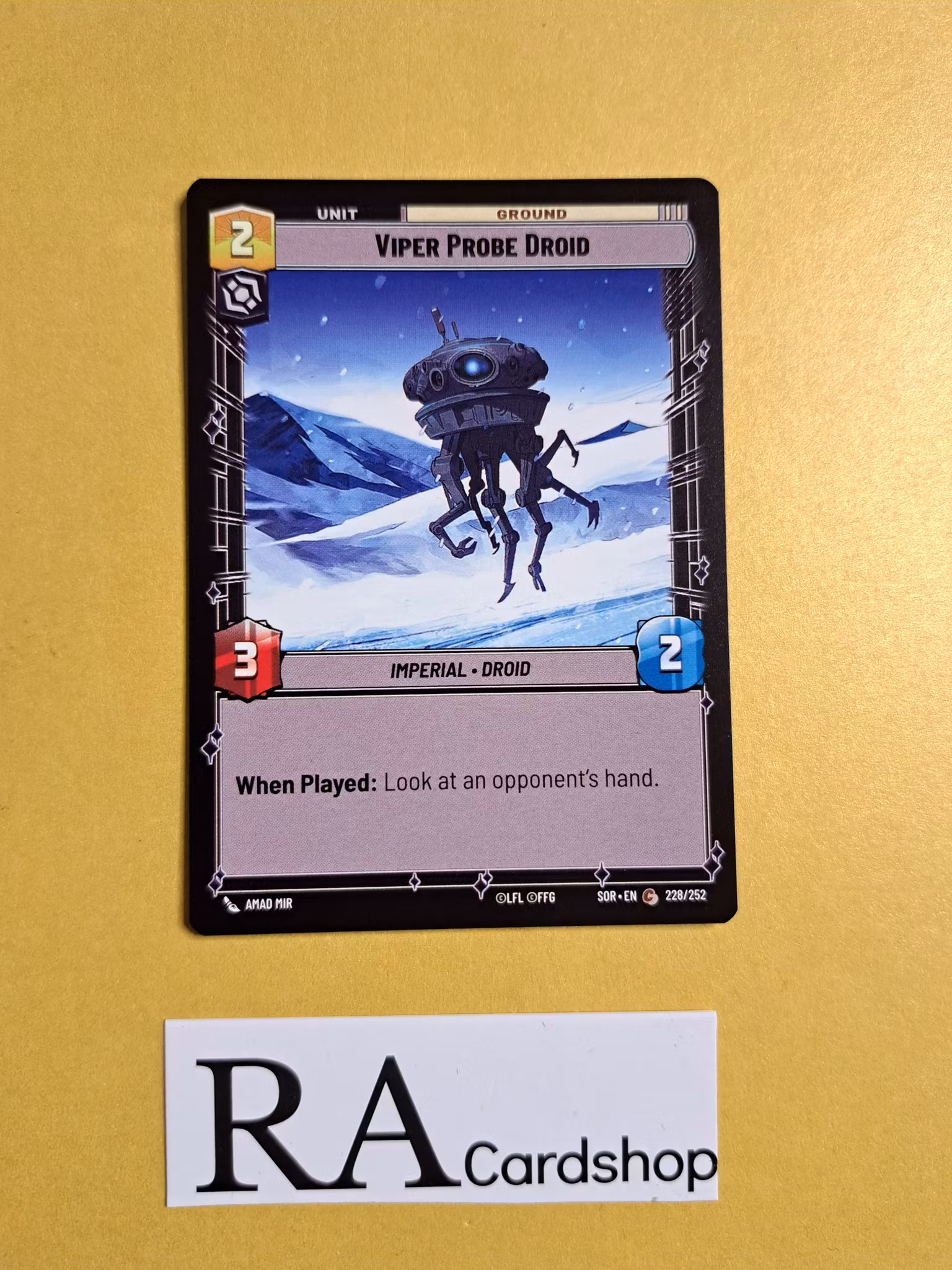 Viper Probe Droid Common 228/252 Spark of the Rebellion (SOR) Star Wars Unlimited