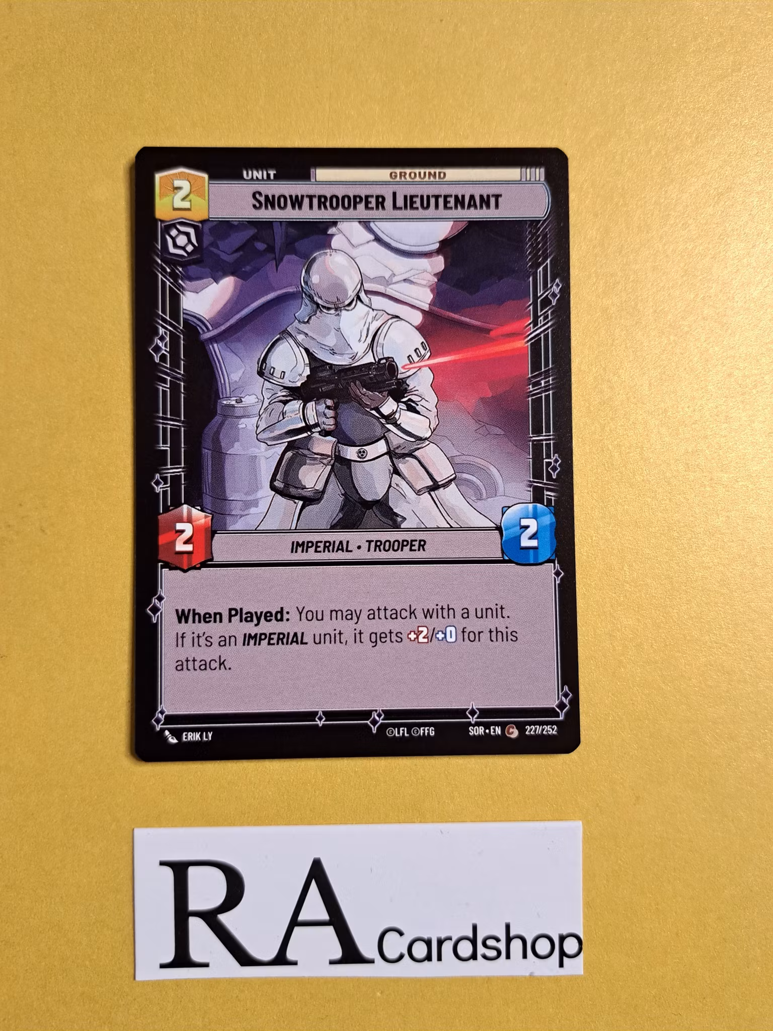 Snowtrooper Lieutenant Common 227/252 Spark of the Rebellion (SOR) Star Wars Unlimited