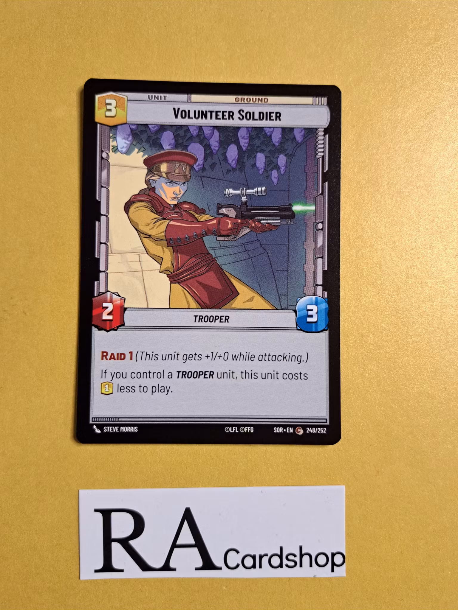 Volunteer Soldier Common 248/252 Spark of the Rebellion (SOR) Star Wars Unlimited