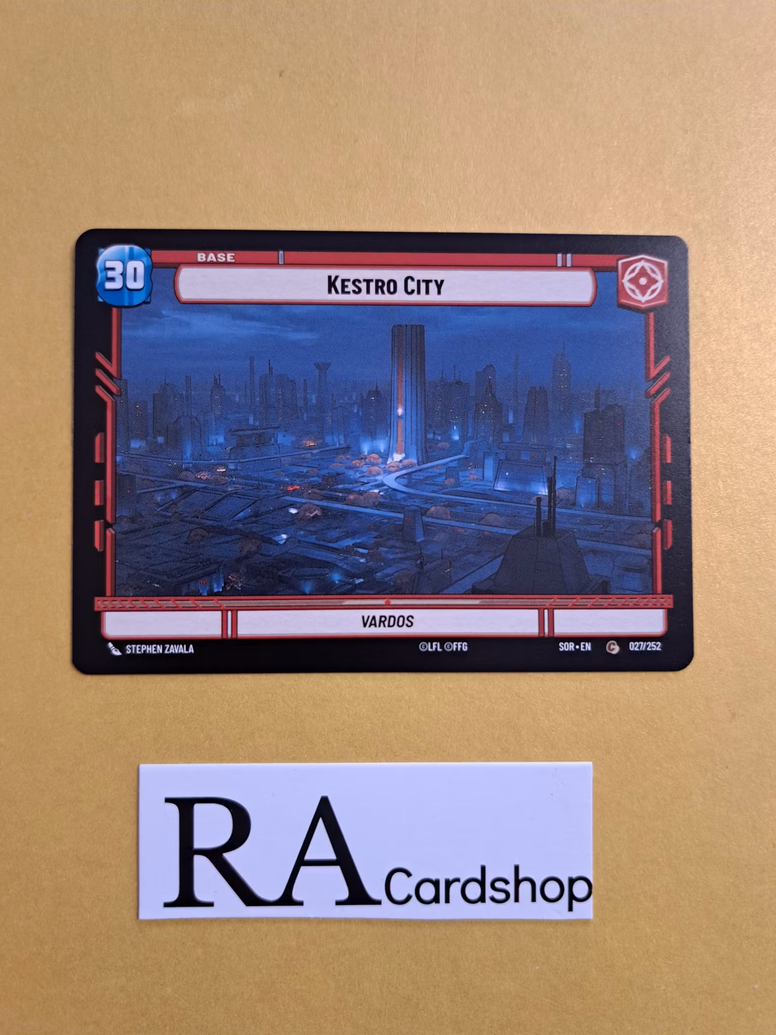 Kestro City // Shield Token Common 027/252 Spark of the Rebellion (SOR) Star Wars Unlimited