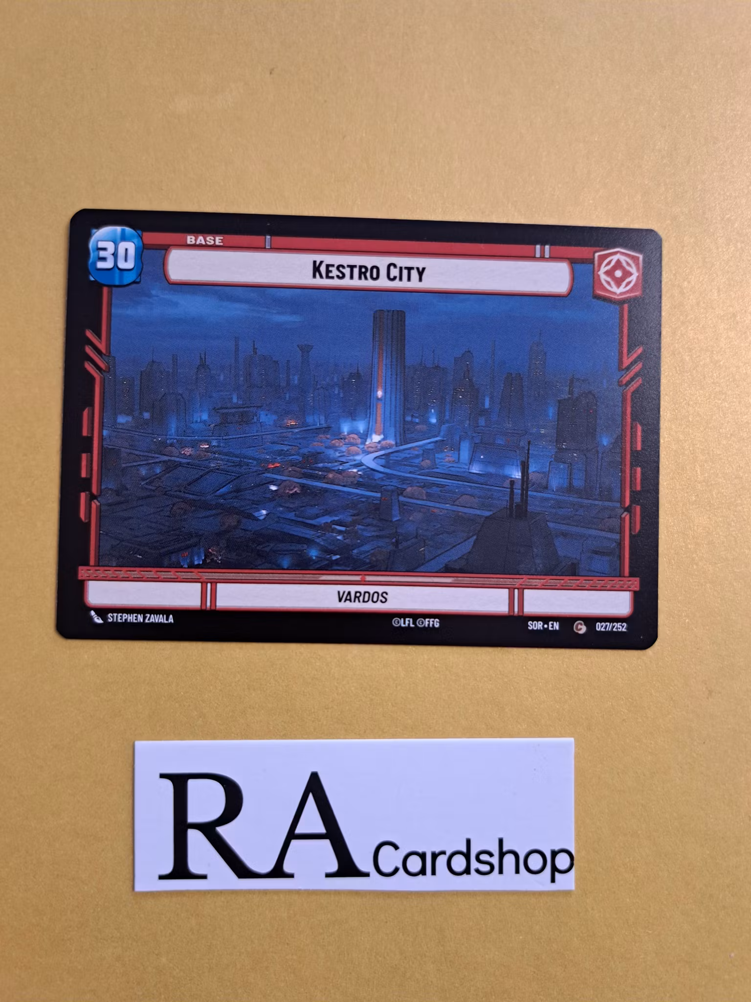 Kestro City // Shield Experience Common 027/252 Spark of the Rebellion (SOR) Star Wars Unlimited