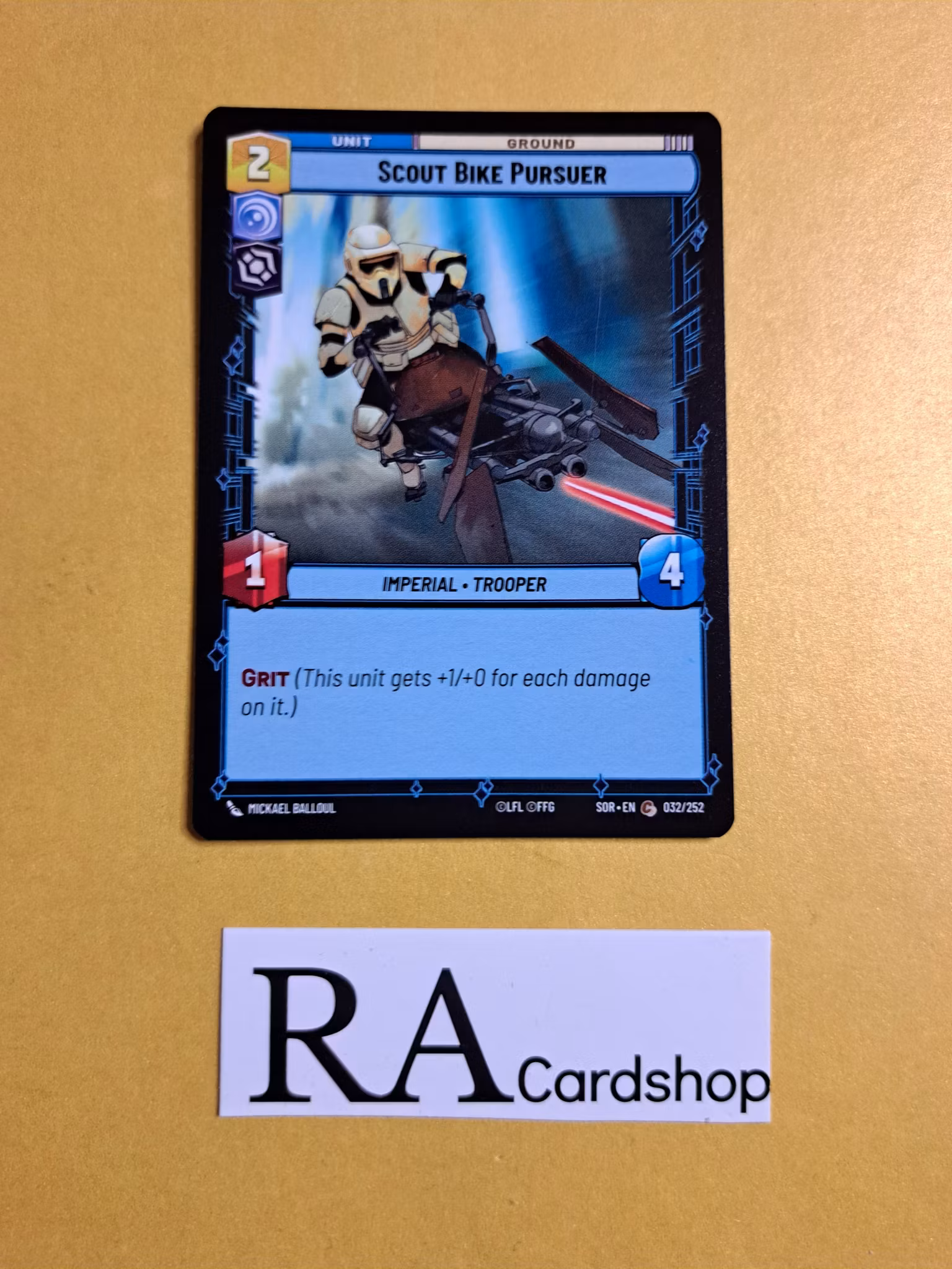 Scout Bike Pursuer Common 032/252 Spark of the Rebellion (SOR) Star Wars Unlimited