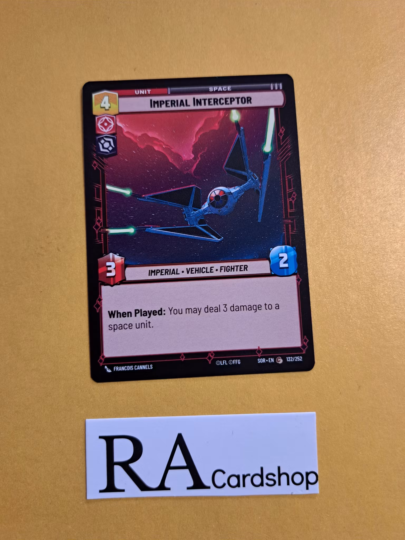 Imperial Interceptor Common 132/252 Spark of the Rebellion (SOR) Star Wars Unlimited