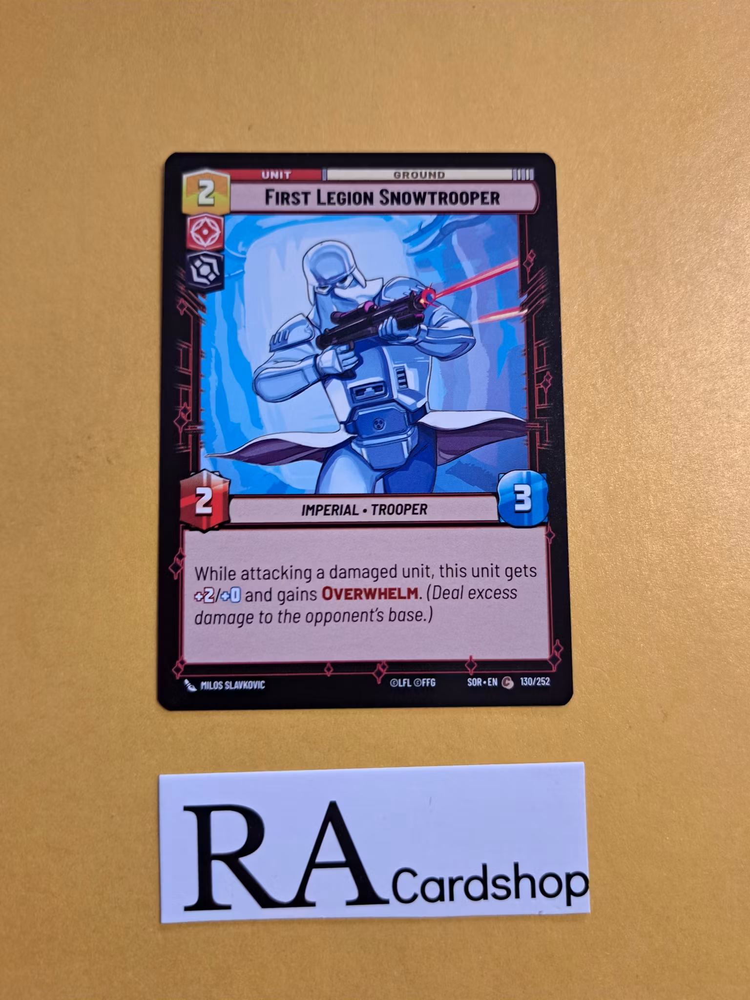 First Legion Snowtrooper Common 130/252 Spark of the Rebellion (SOR) Star Wars Unlimited