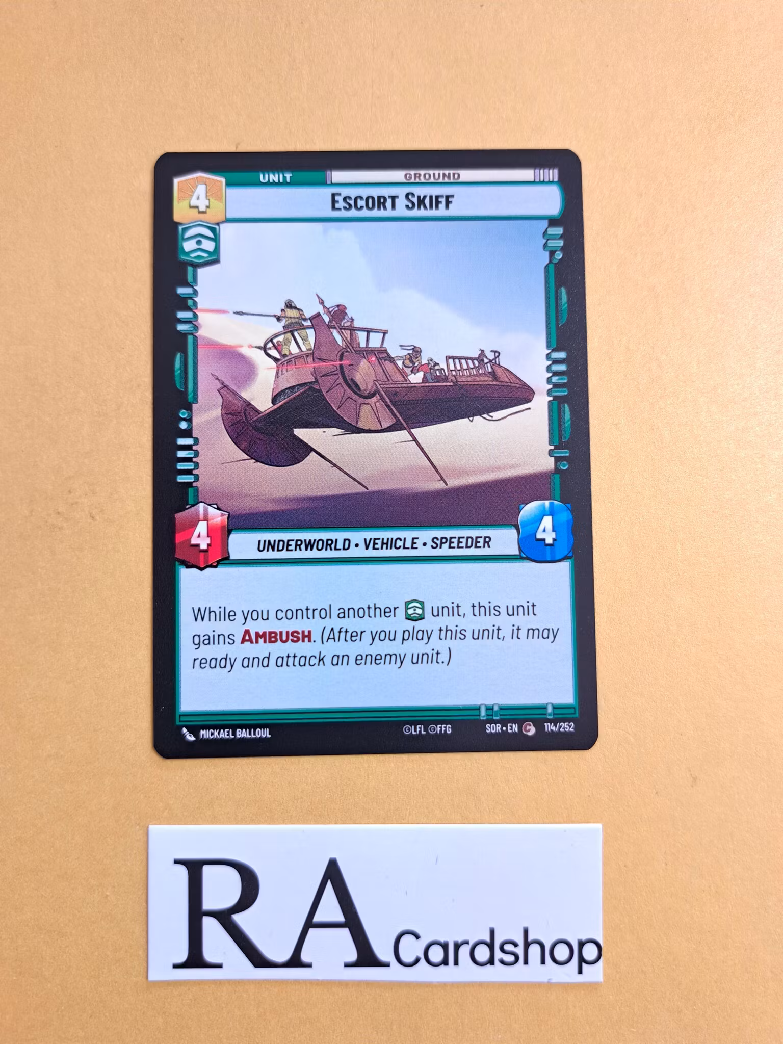 Escort Skiff Common 114/252 Spark of the Rebellion (SOR) Star Wars Unlimited