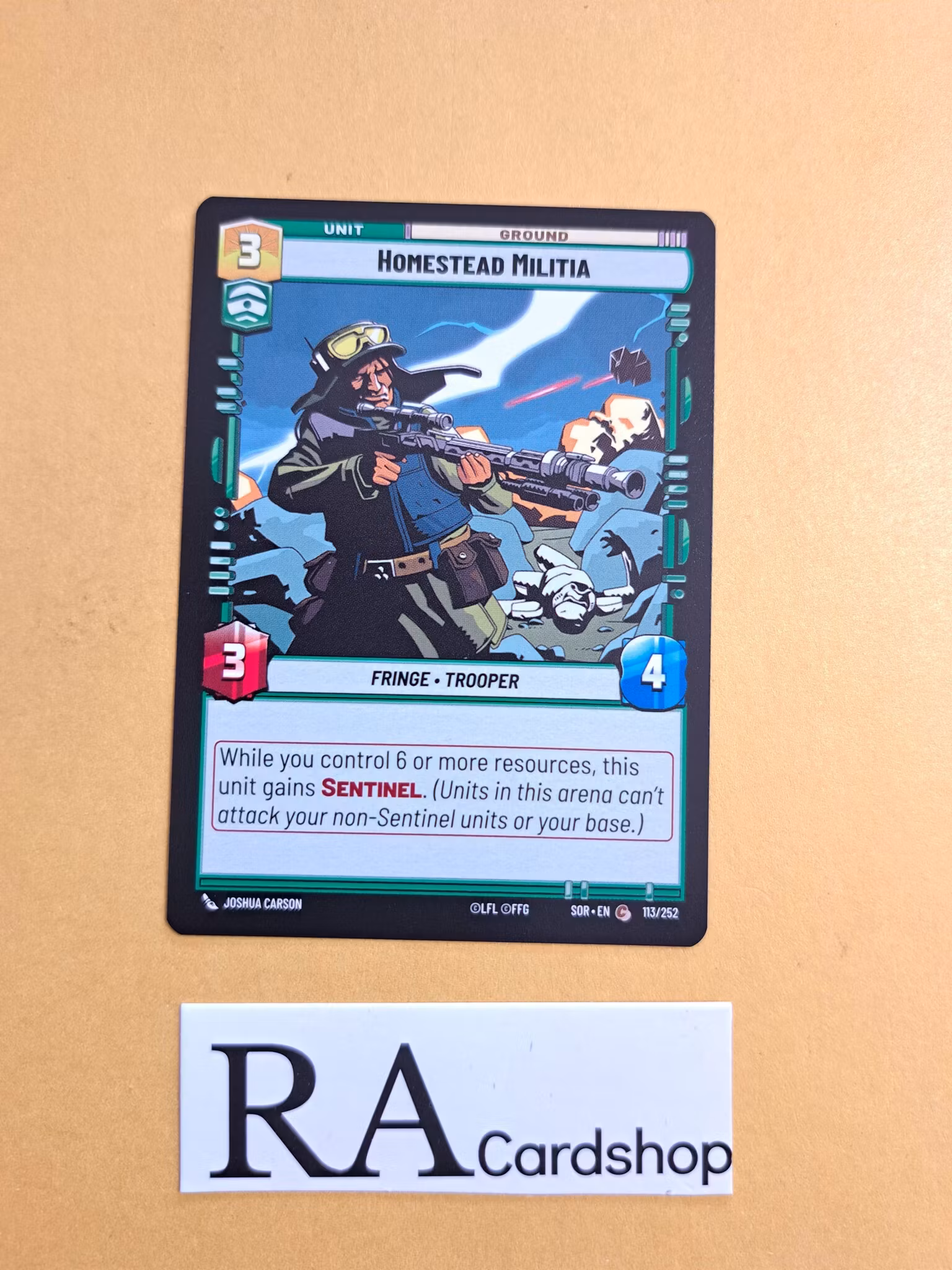 Homestead Militia Common 113/252 Spark of the Rebellion (SOR) Star Wars Unlimited