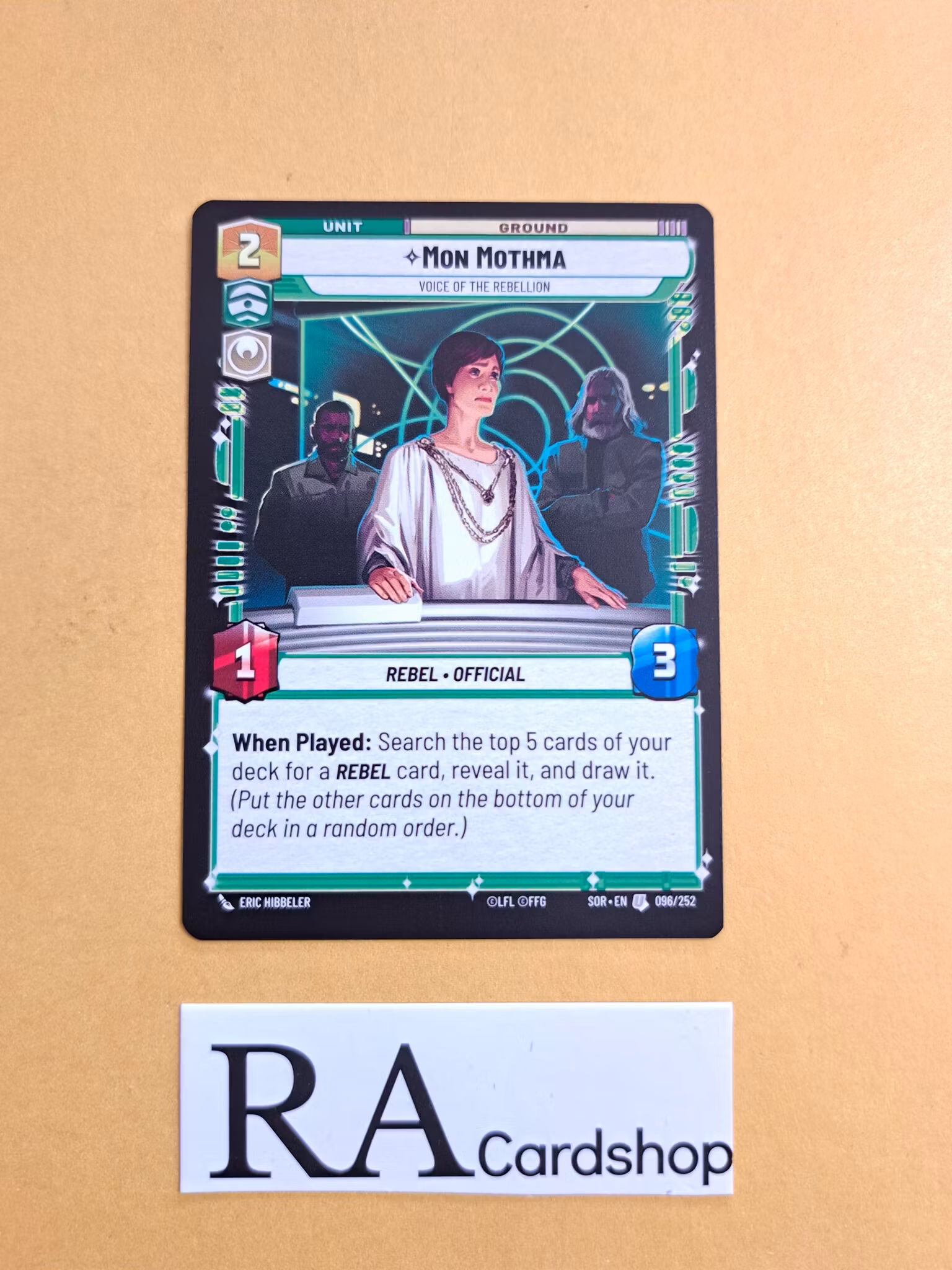 Mon Mothma, Voice Of The Rebellion Uncommon 096/252 Spark of the Rebellion (SOR) Star Wars Unlimited