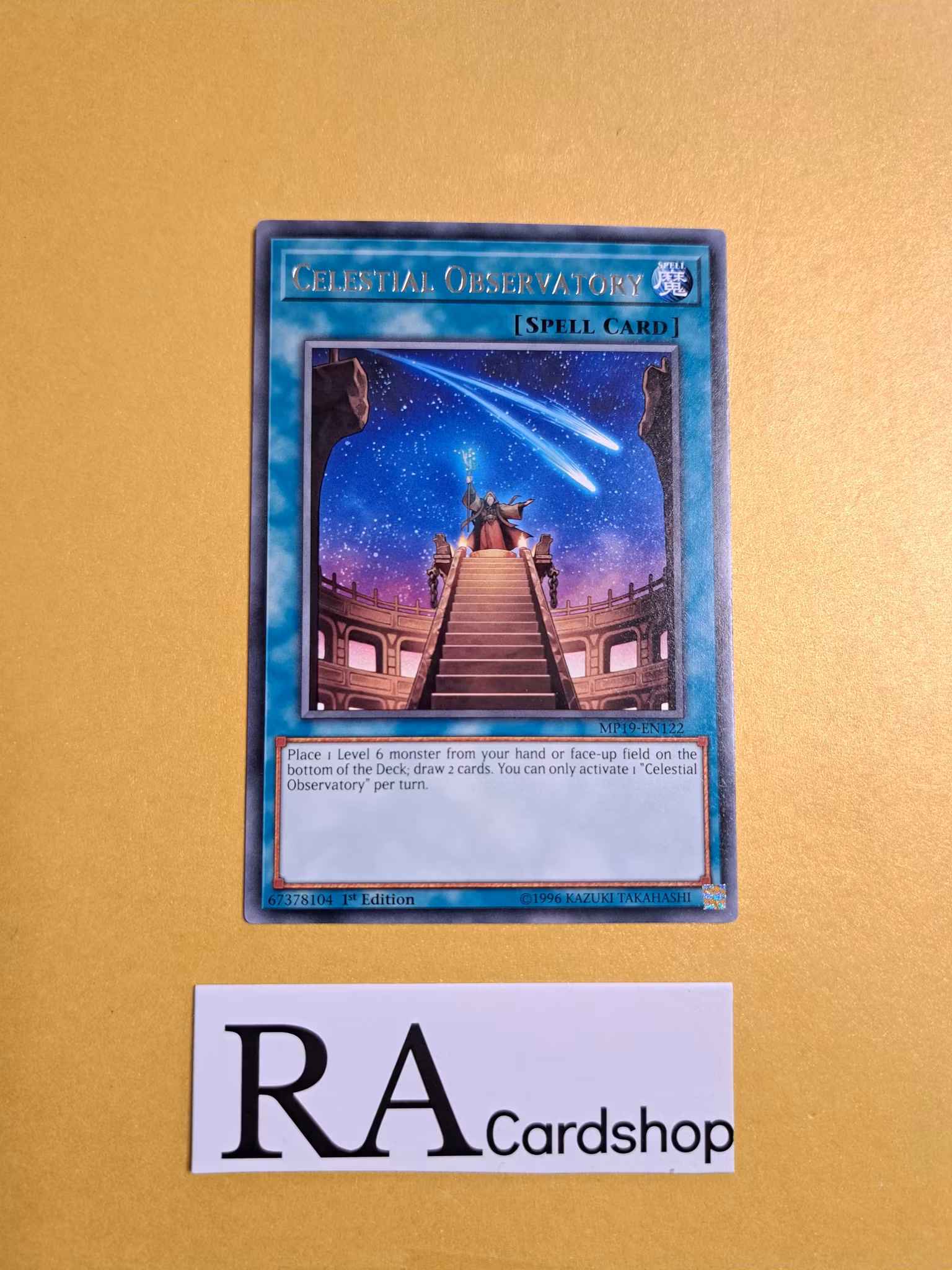 Celestial Observatory Rare MP19-EN122 1st Edition Gold Sarcophagus Tin Mega Pack 2019 MP19 Yu-Gi-Oh
