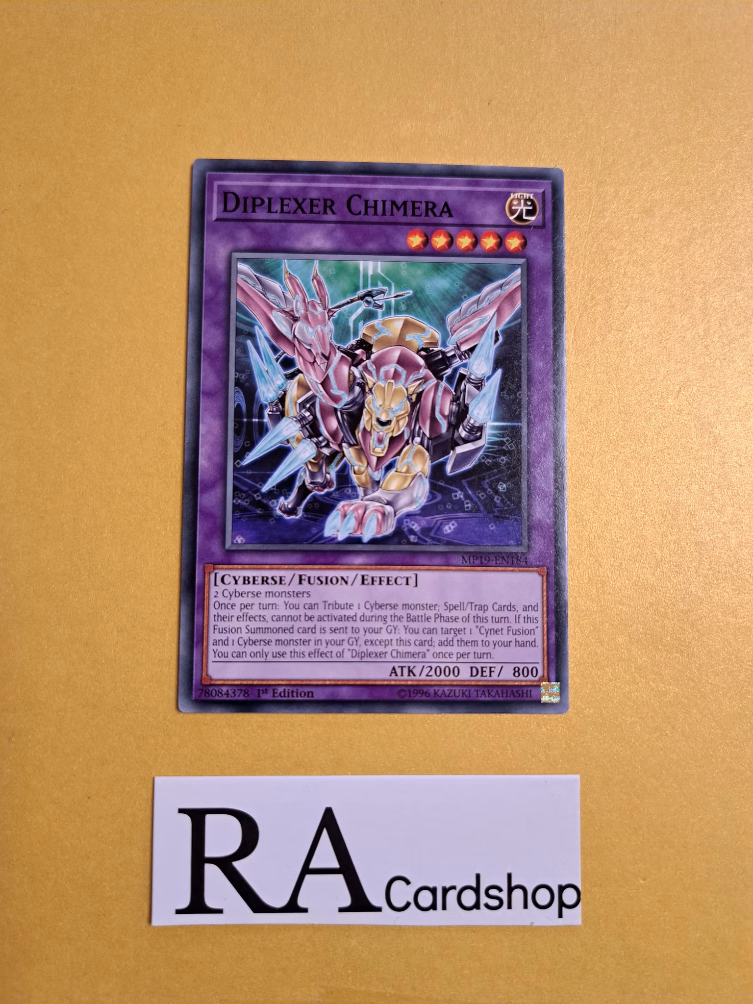 Diplexer Chimera Common MP19-EN184 1st Edition Gold Sarcophagus Tin Mega Pack 2019 MP19 Yu-Gi-Oh