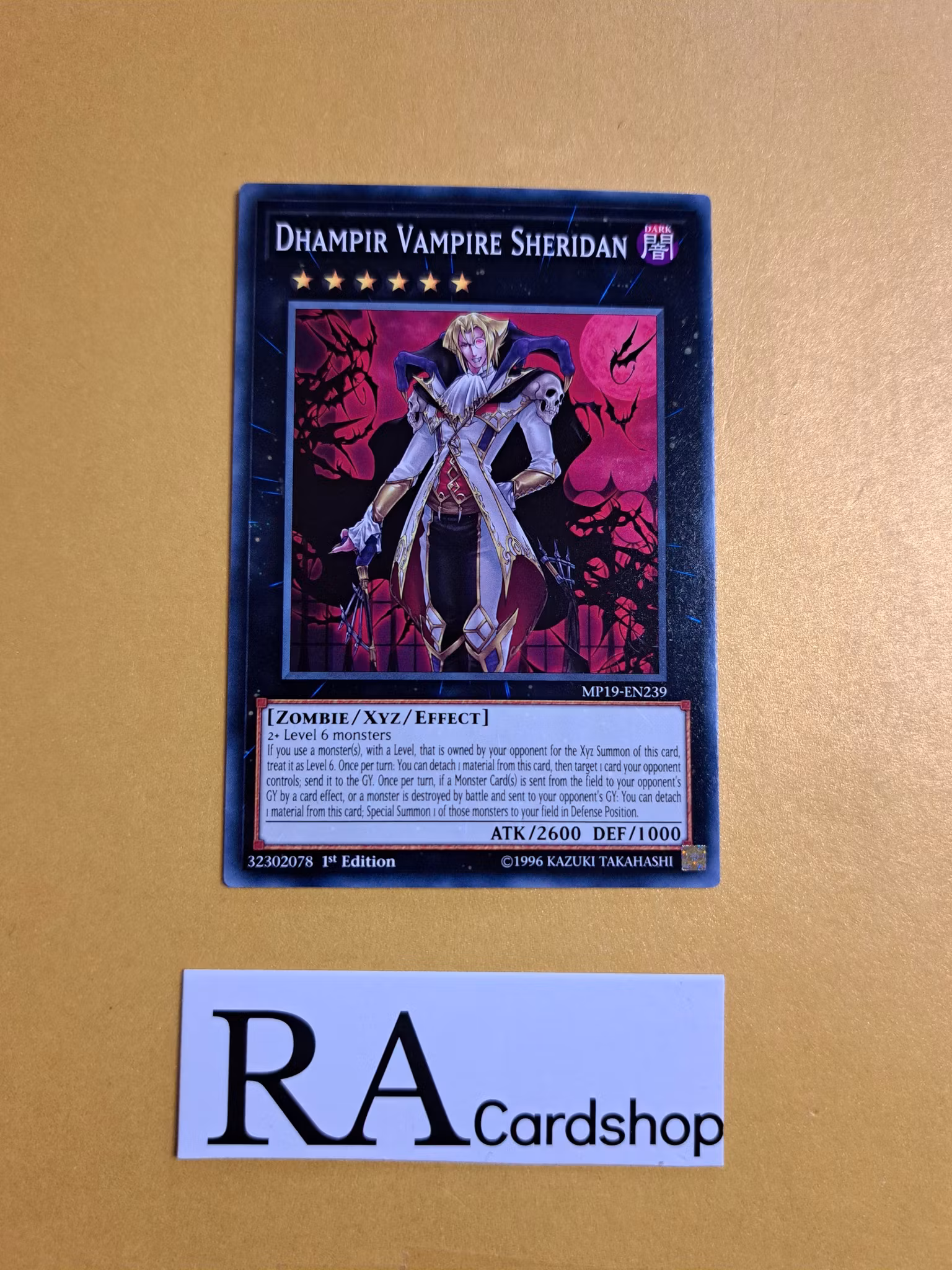 Dhampir Vampire Sheridan Common MP19-EN239 1st Edition Gold Sarcophagus Tin Mega Pack 2019 MP19 Yu-Gi-Oh