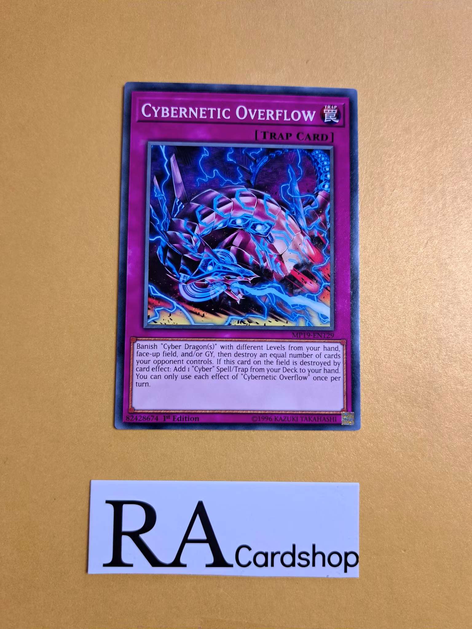 Cybernetic Overflow Common MP19-EN129 1st Edition Gold Sarcophagus Tin Mega Pack 2019 MP19 Yu-Gi-Oh
