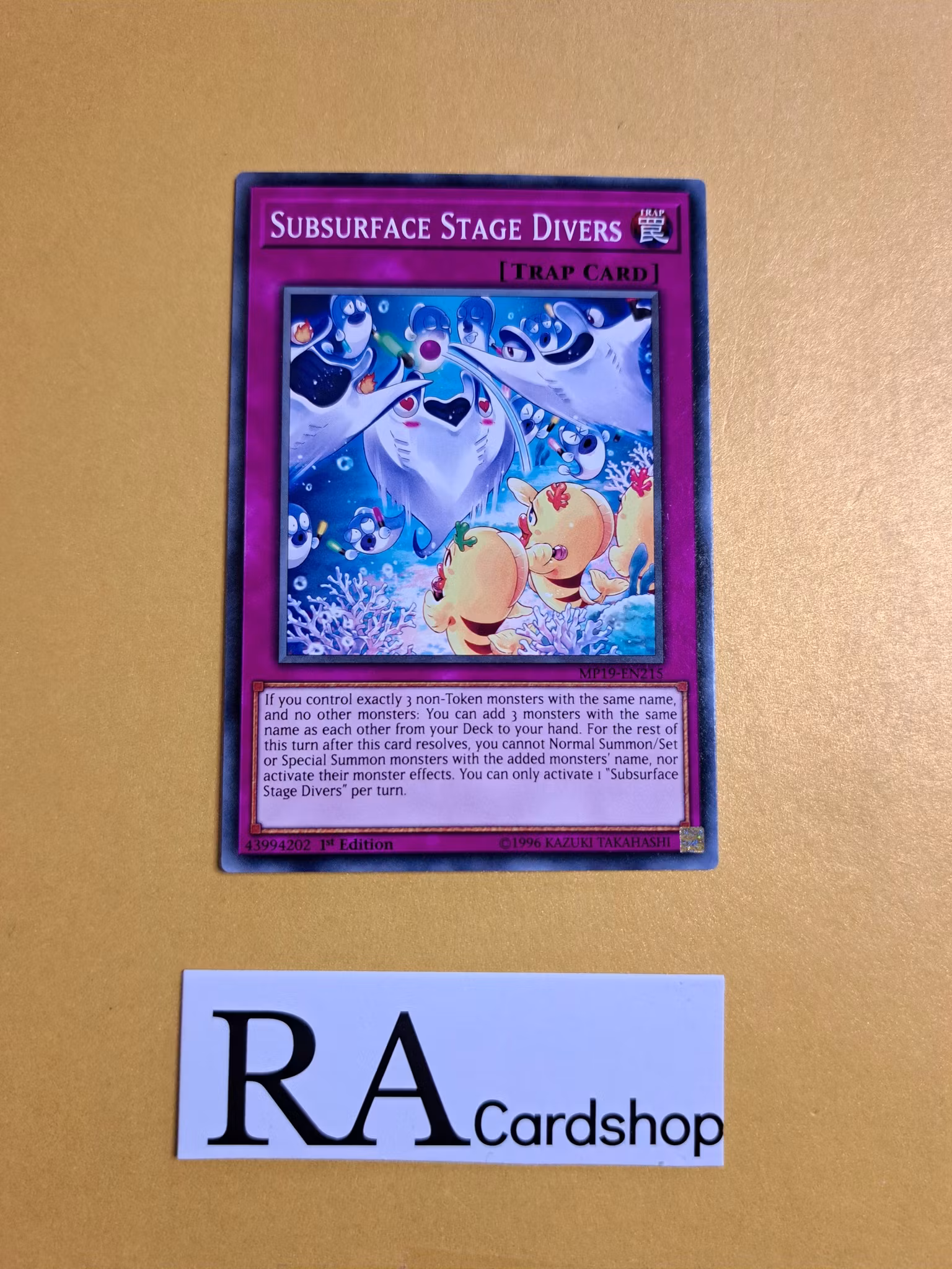 Subsurface Stage Divers Common MP19-EN215 1st Edition Gold Sarcophagus Tin Mega Pack 2019 MP19 Yu-Gi-Oh