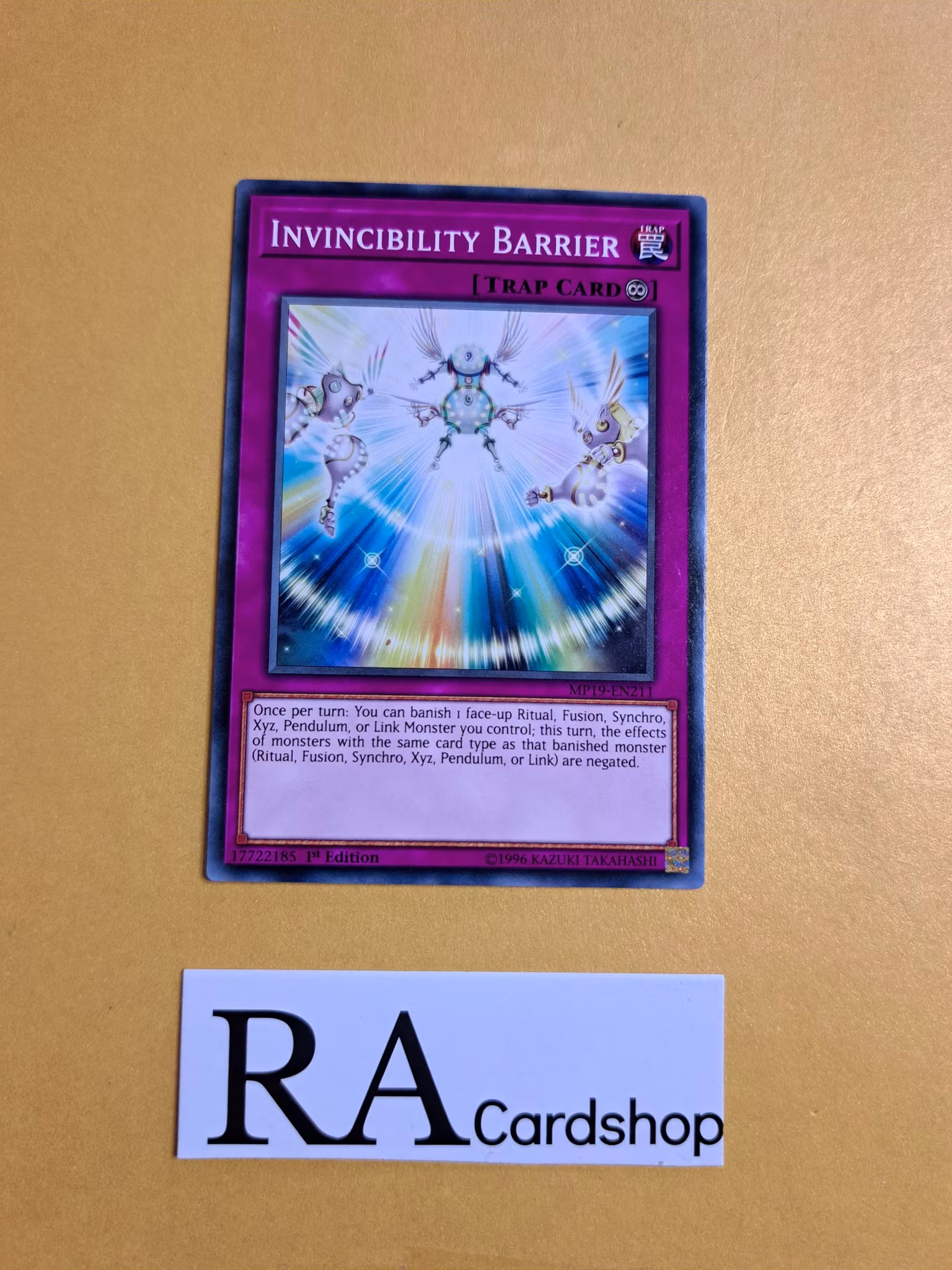 Invincibility Barrier Common MP19-EN211 1st Edition Gold Sarcophagus Tin Mega Pack 2019 MP19 Yu-Gi-Oh