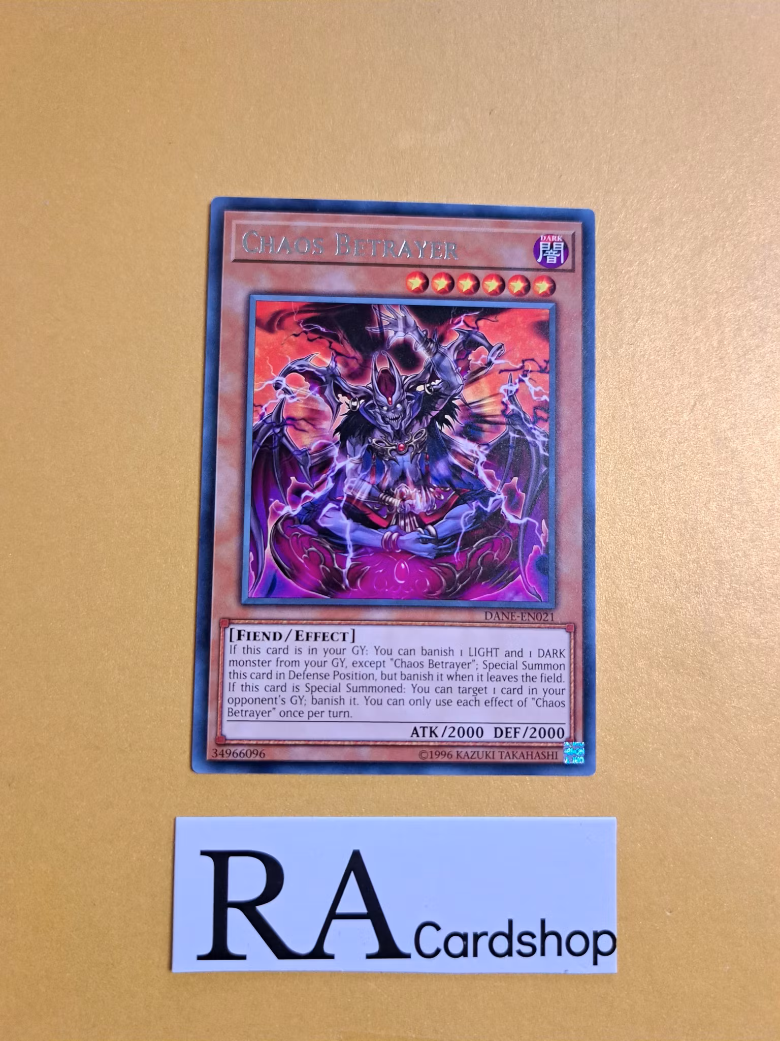 Chaos Betrayer Rare DANE-EN021 Dark Neostorm DANE Yu-Gi-Oh