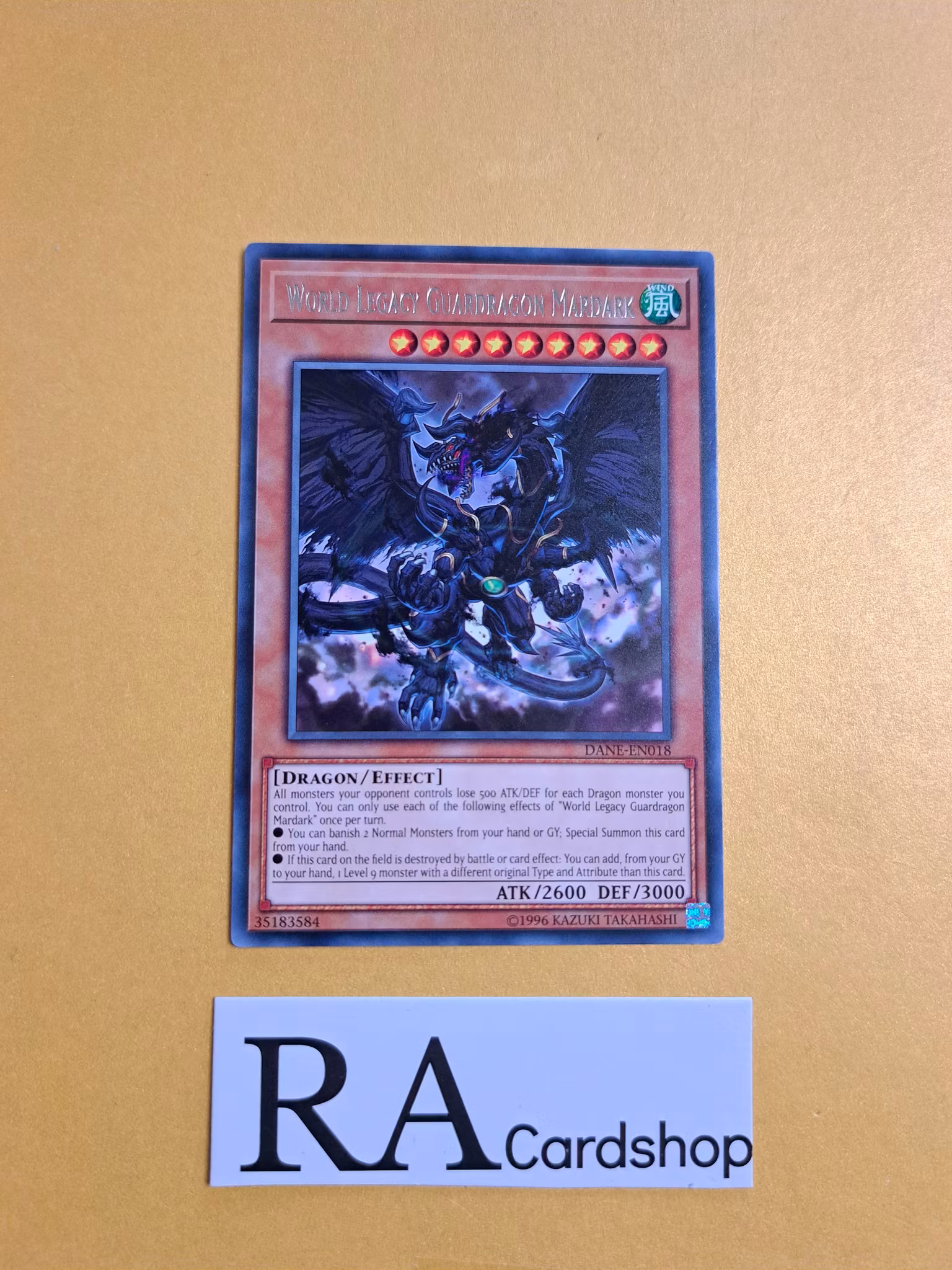 World Legacy Guardragon Mardark Rare DANE-EN018 Dark Neostorm DANE Yu-Gi-Oh