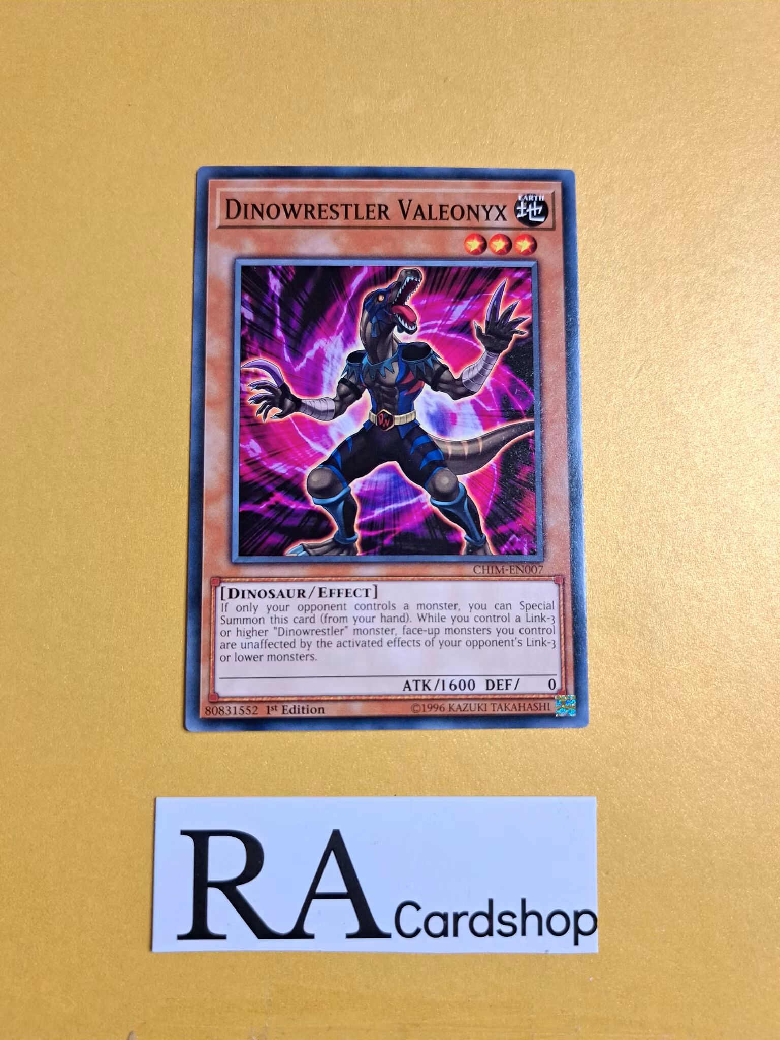 Dinowrestler Valeonyx Common CHIM-EN007 1st Edition Chaos Impact CHIM Yu-Gi-Oh