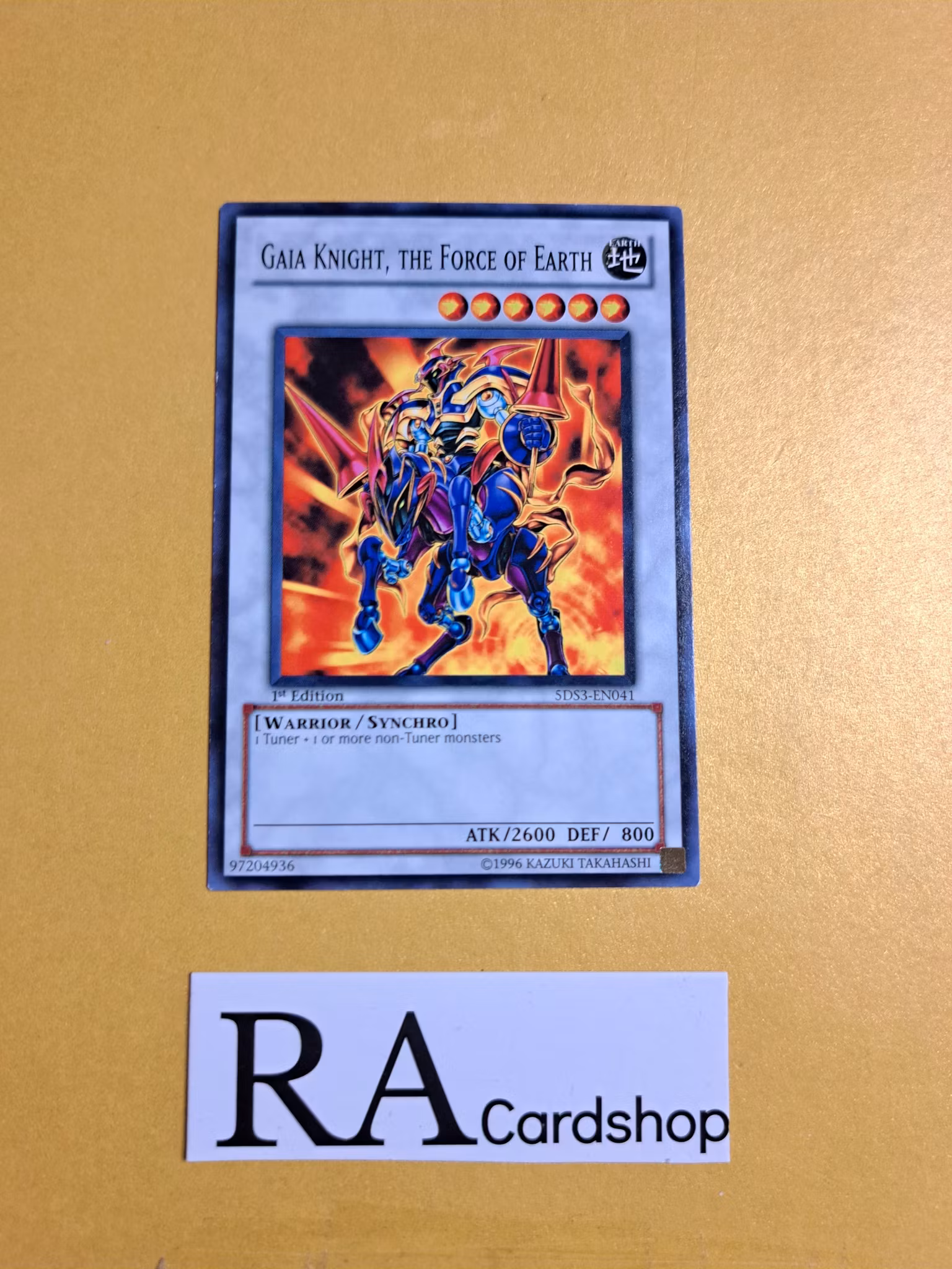 Gaia Knight, the Force of Earth Common 5DS3-EN041 1st Edition Starter Deck: Duelist Toolbox 5DS3 Yu-Gi-Oh