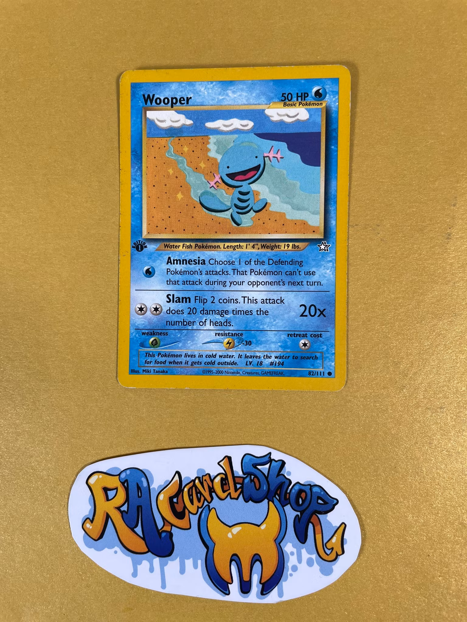 Wooper Common 1st Edition 82/111 Neo Genesis Pokemon
