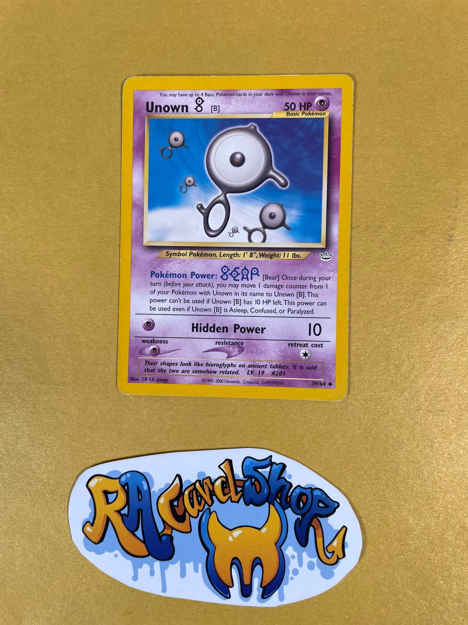 Unown B Uncommon 39/64 Neo Revelation Pokemon