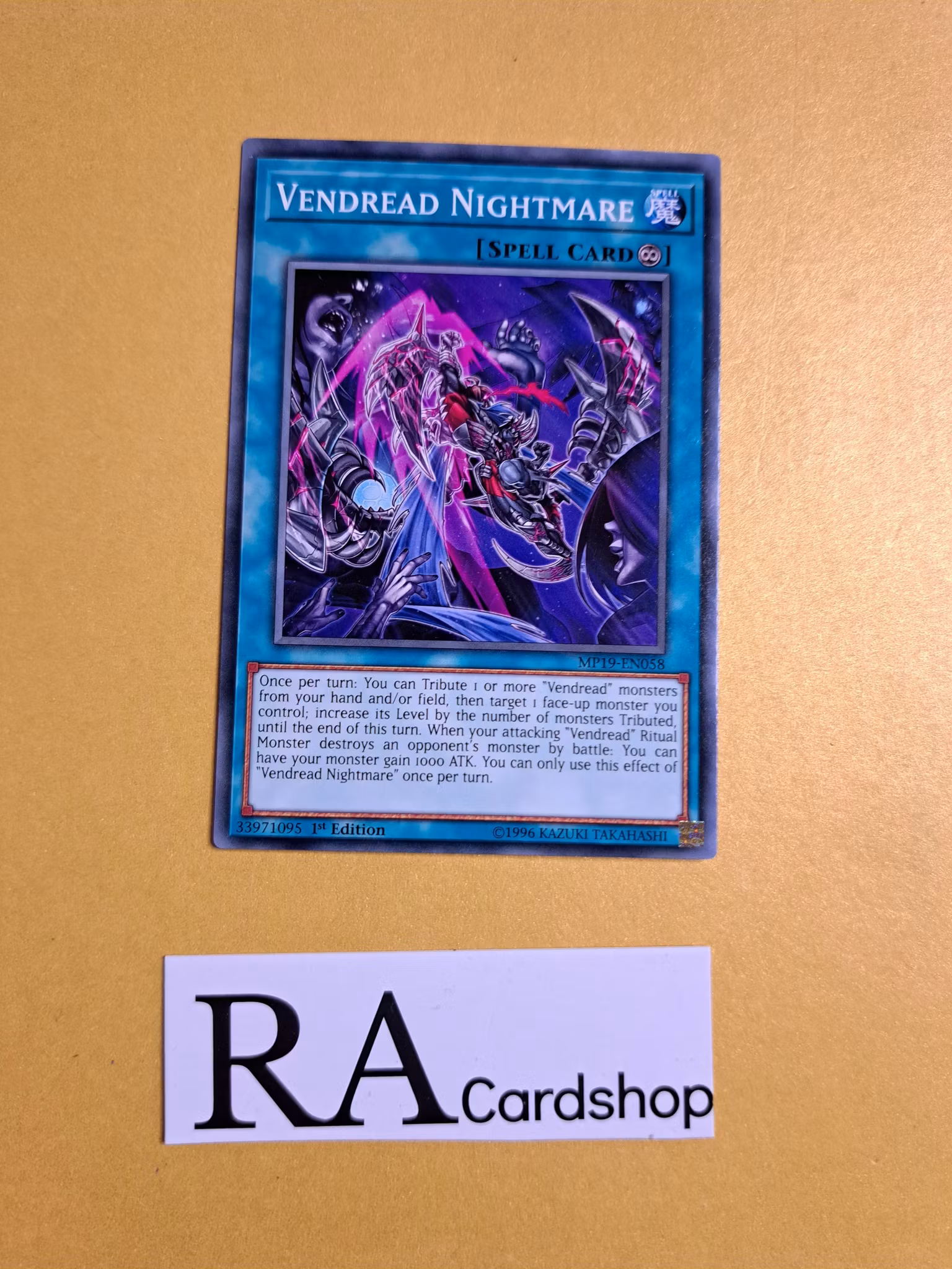 Vendread Nightmare Common MP19-EN058 1st Edition Gold Sarcophagus Tin Mega Pack 2019 MP19 Yu-Gi-Oh