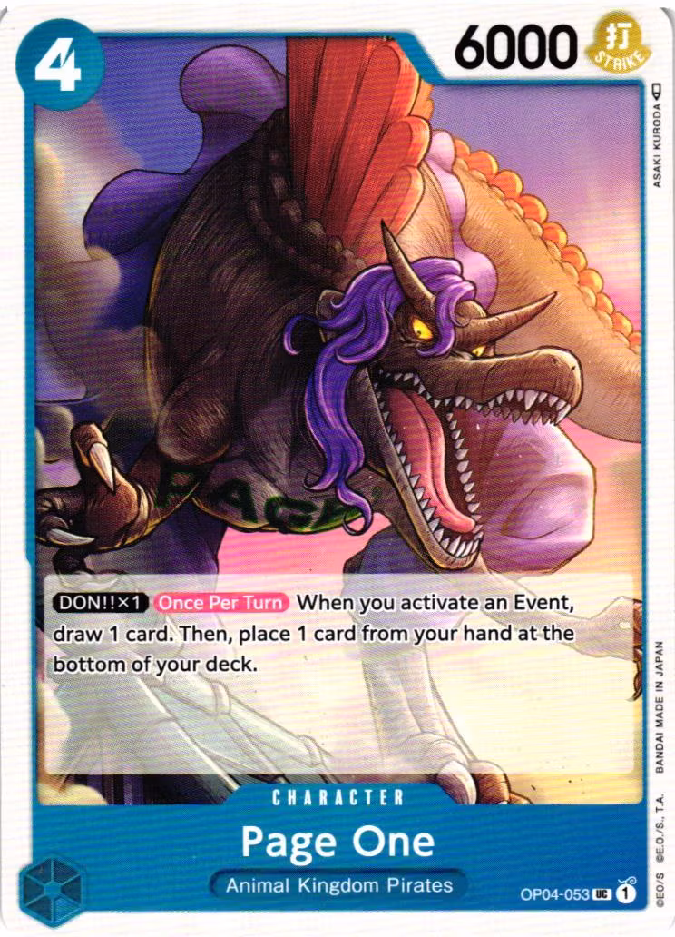 Page One Uncommon OP04-053 Kingdoms of Intrigue OP04 One Piece
