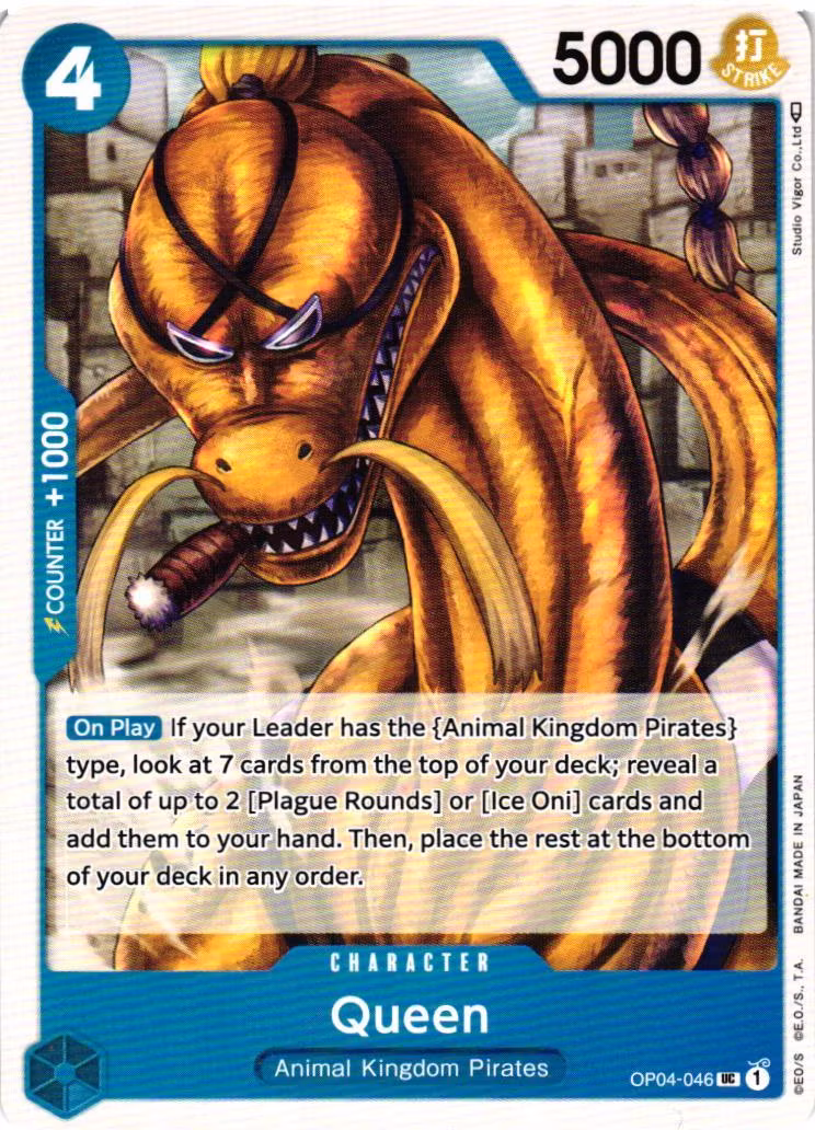 Queen Uncommon OP04-046 Kingdoms of Intrigue OP04 One Piece