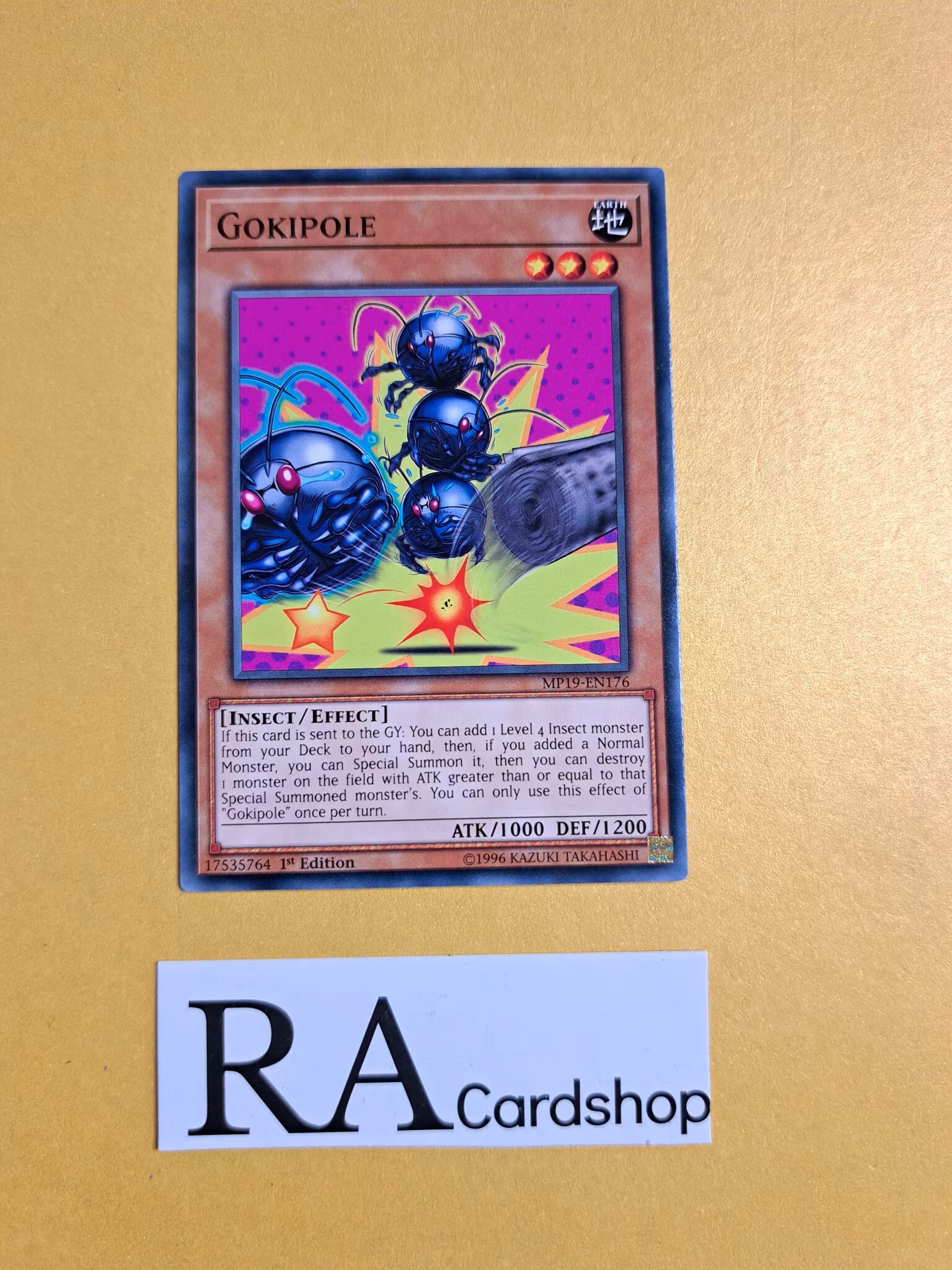 Gokipole Common MP19-EN176 1st Edition Gold Sarcophagus Tin Mega Pack 2019 MP19 Yu-Gi-Oh