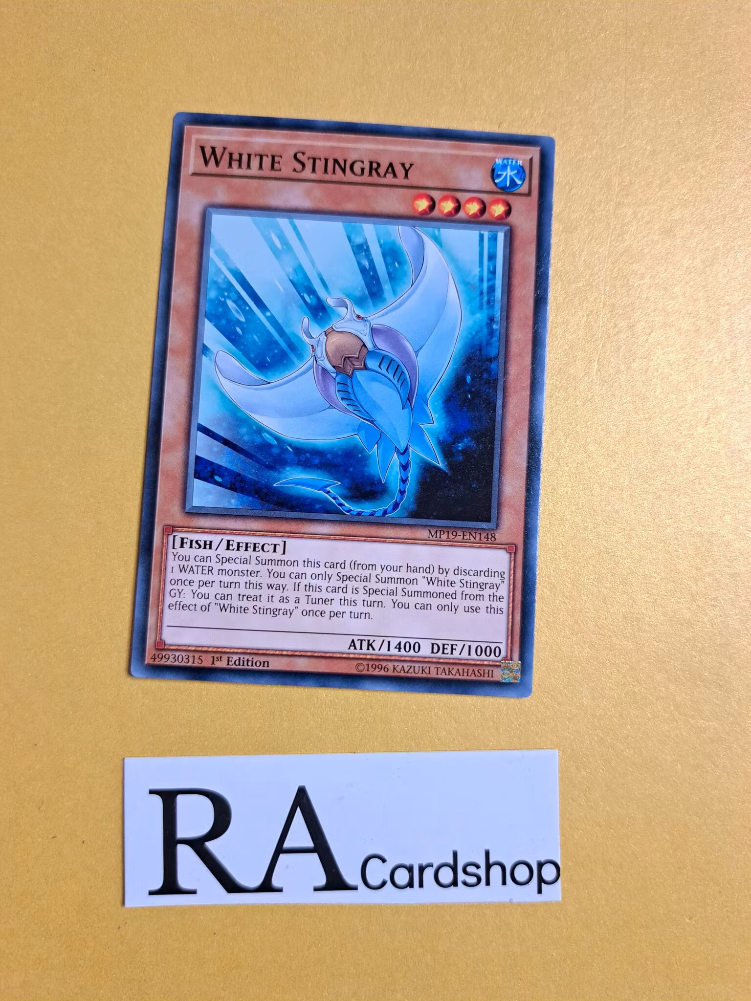 White Stingray Common MP19-EN148 1st Edition Gold Sarcophagus Tin Mega Pack 2019 MP19 Yu-Gi-Oh