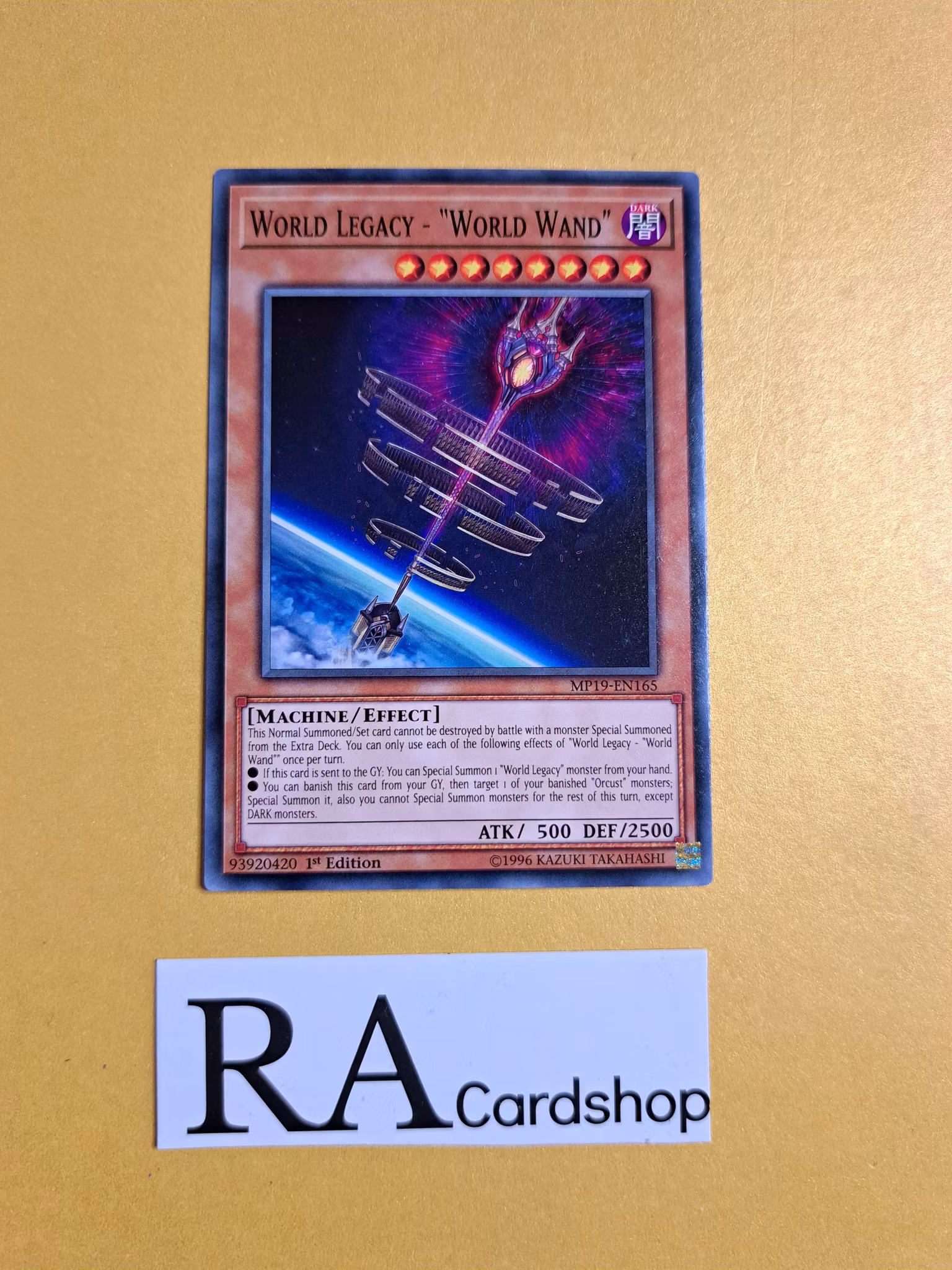 World Legacy - "World Wand" Common MP19-EN165 1st Edition Gold Sarcophagus Tin Mega Pack 2019 MP19 Yu-Gi-Oh