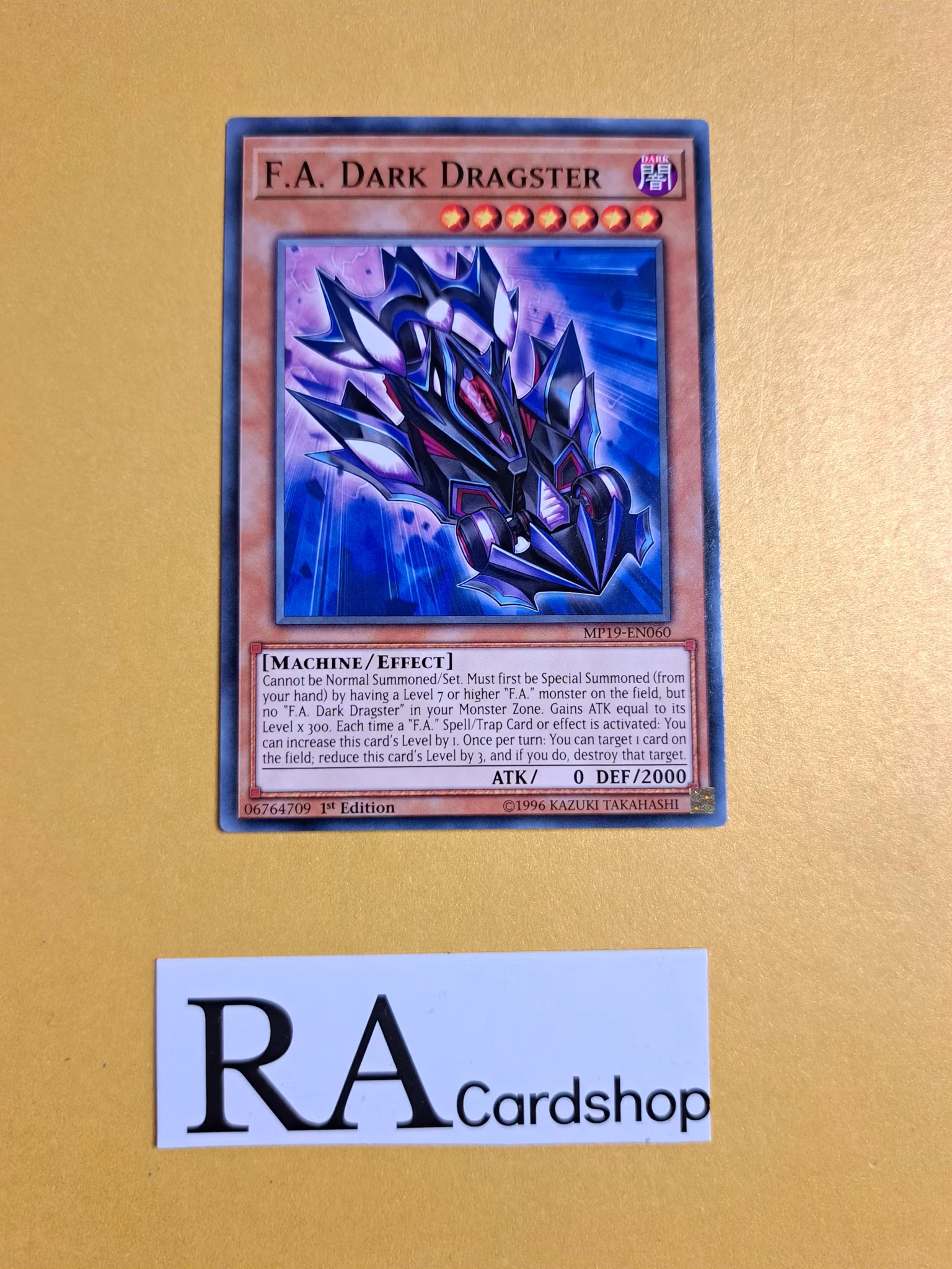 F.A. Dark Dragster Common MP19-EN060 1st Edition Gold Sarcophagus Tin Mega Pack 2019 MP19 Yu-Gi-Oh