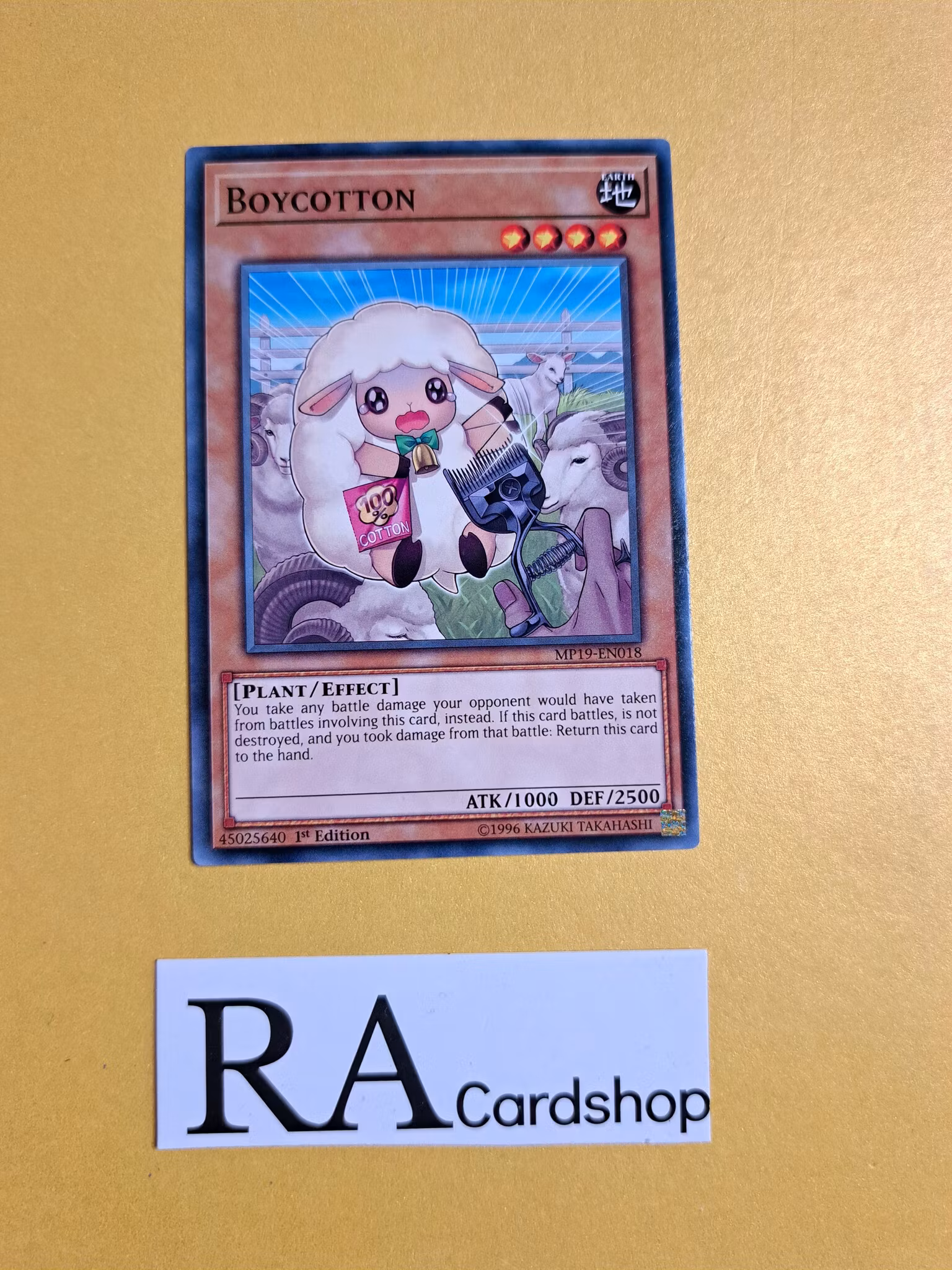 Boycotton Common MP19-EN018 1st Edition Gold Sarcophagus Tin Mega Pack 2019 MP19 Yu-Gi-Oh