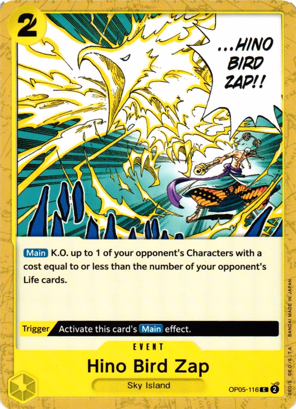 Hino Bird Zap Common OP05-116 Awakening of the New Era OP05 One Piece