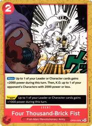 Four Thousand-Brick Fist Uncommon OP05-020 Awakening of the New Era OP05 One Piece